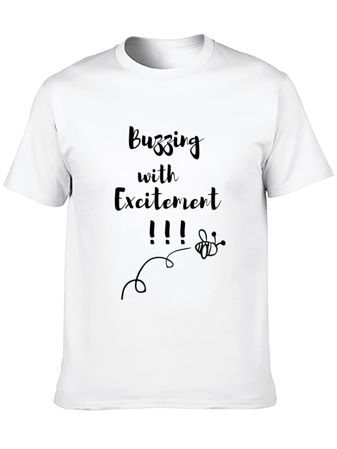 Buzzing with Excitement Black Graphic Tee