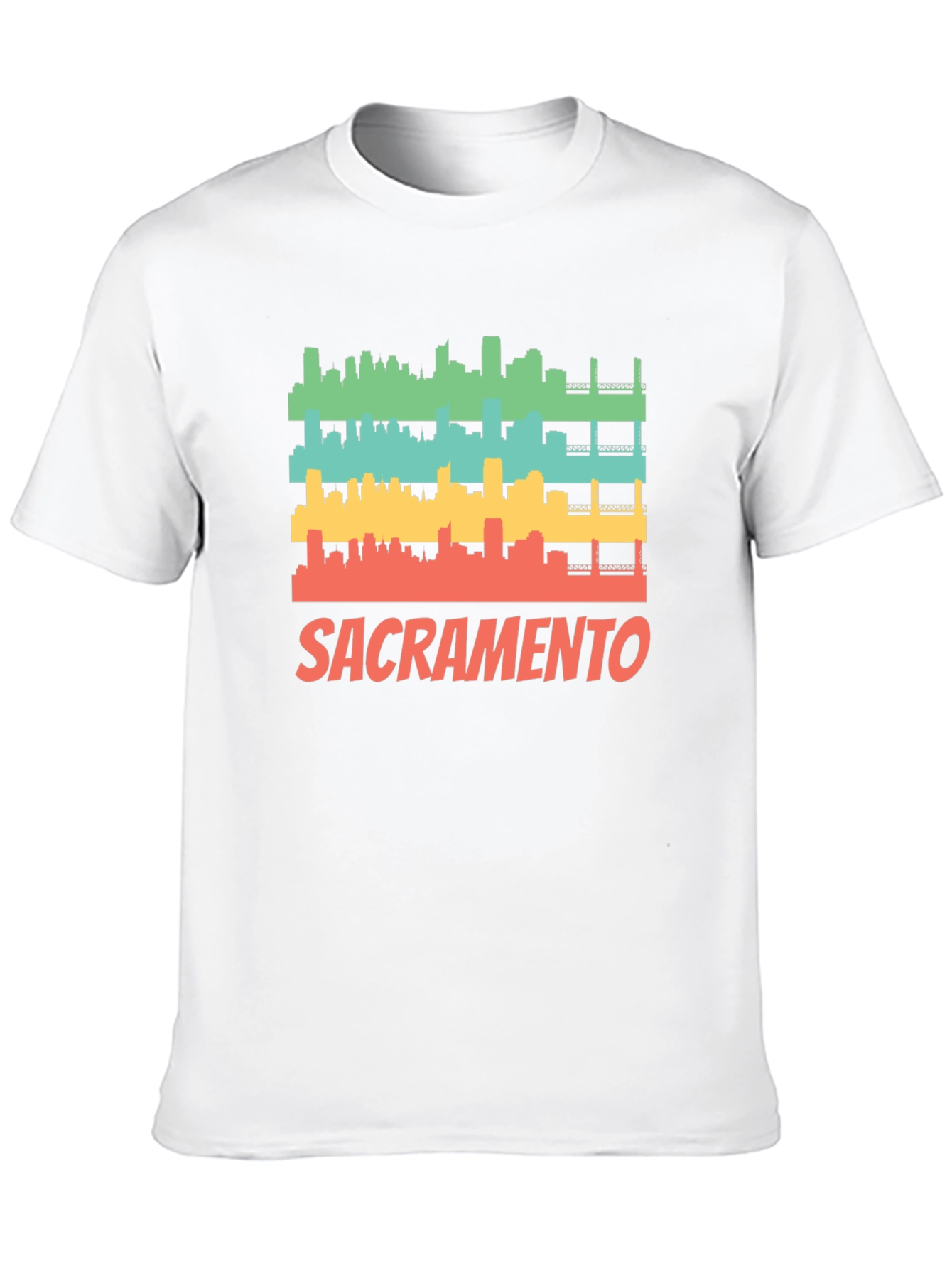 Sacramento Cityscape Retro Graphic Tee