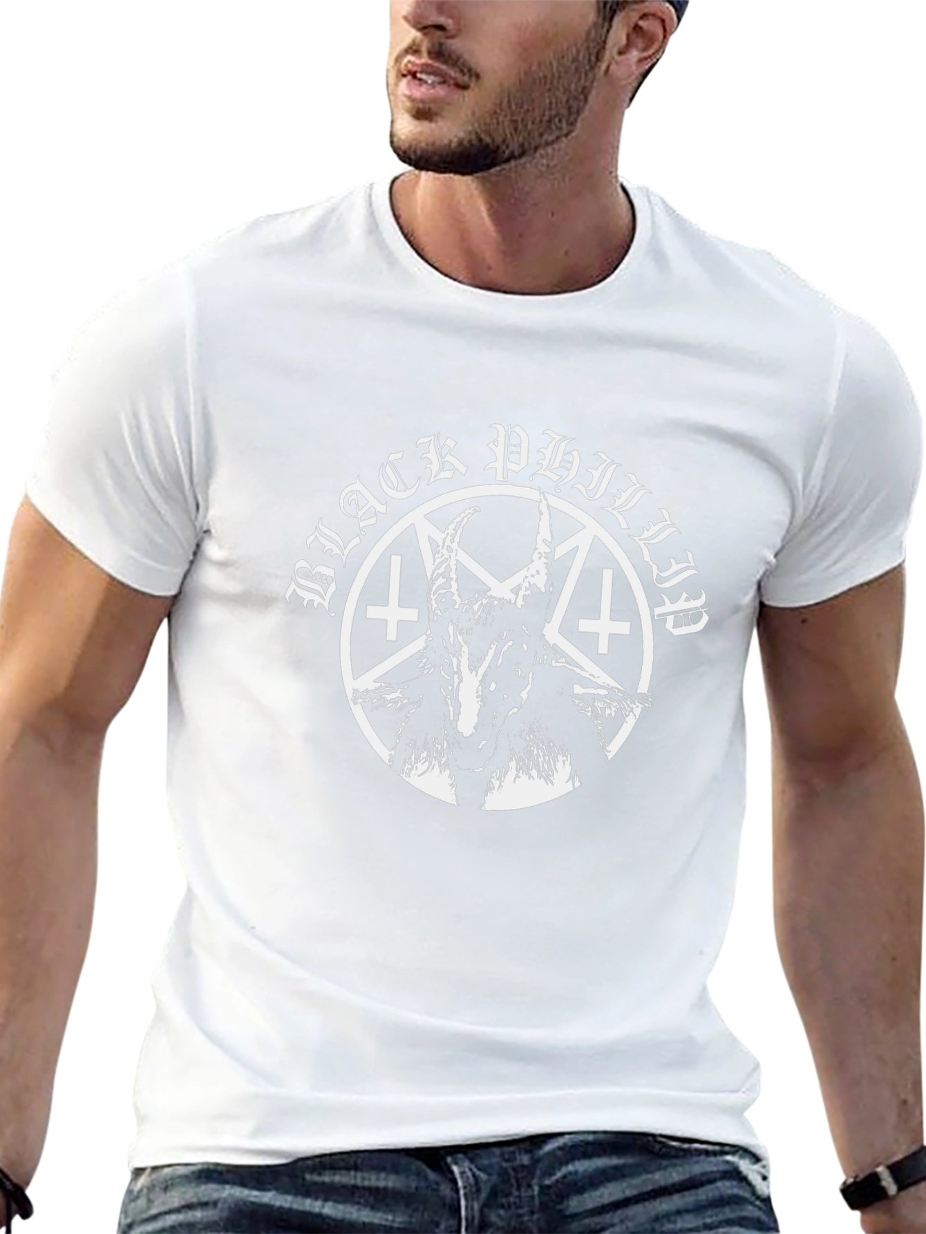 Black Phillip Goat Graphic T-Shirt - Black