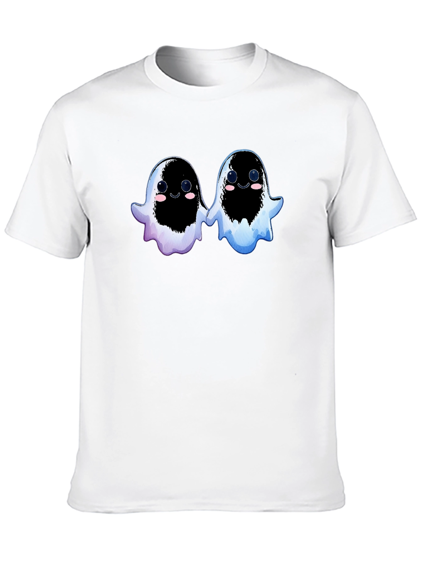 Cute Ghostly Duo Black T-Shirt