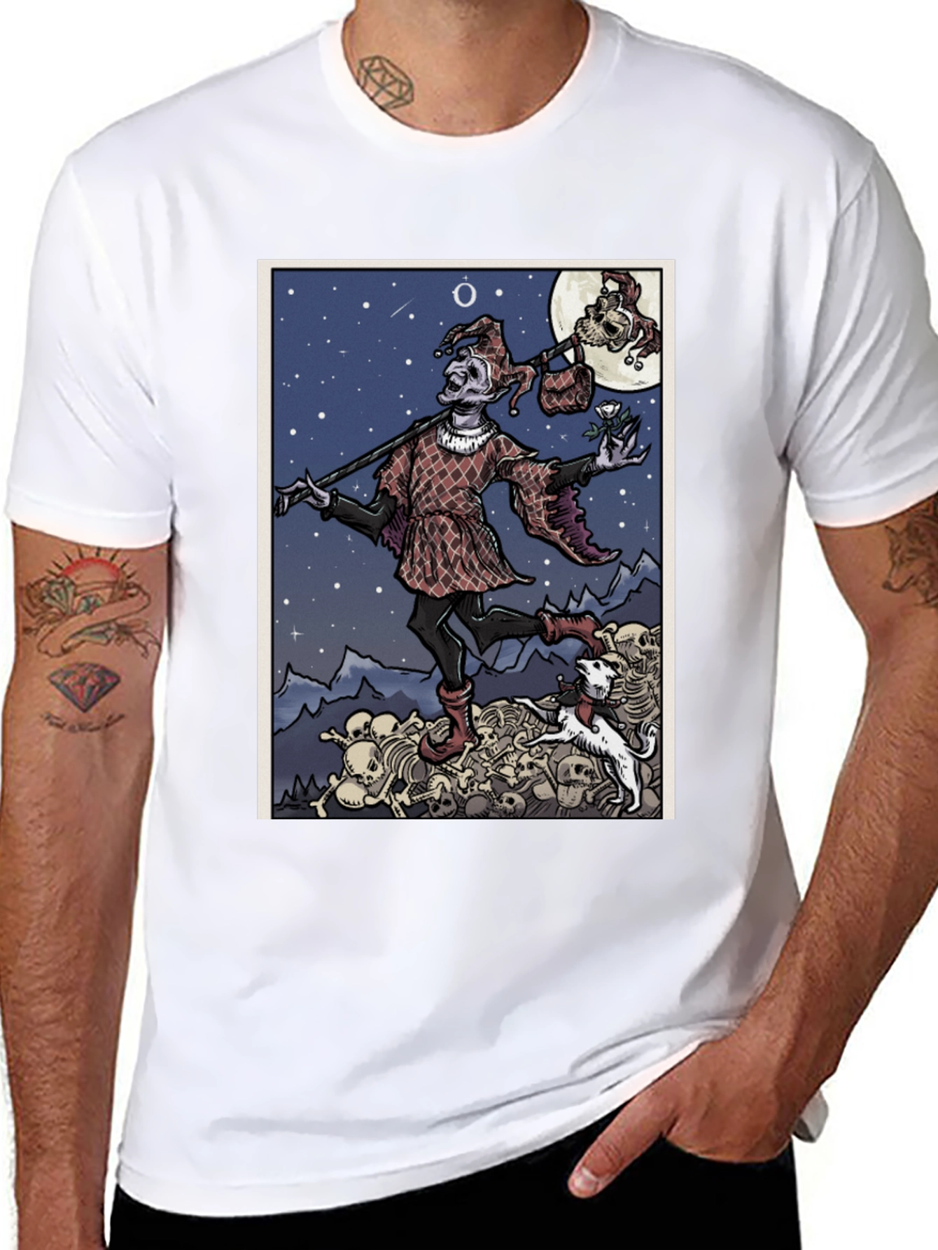 The Fool Tarot Card Graphic Tee - Unique Design