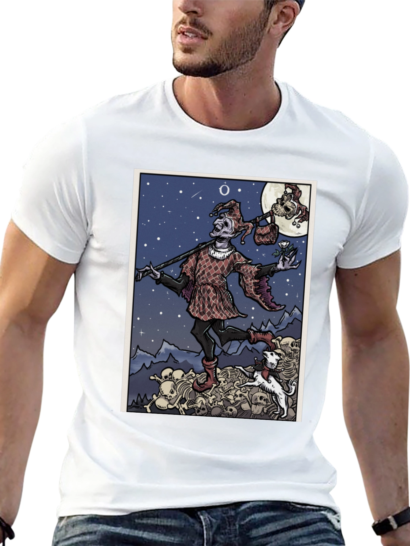 The Fool Tarot Card Graphic Tee - Unique Design
