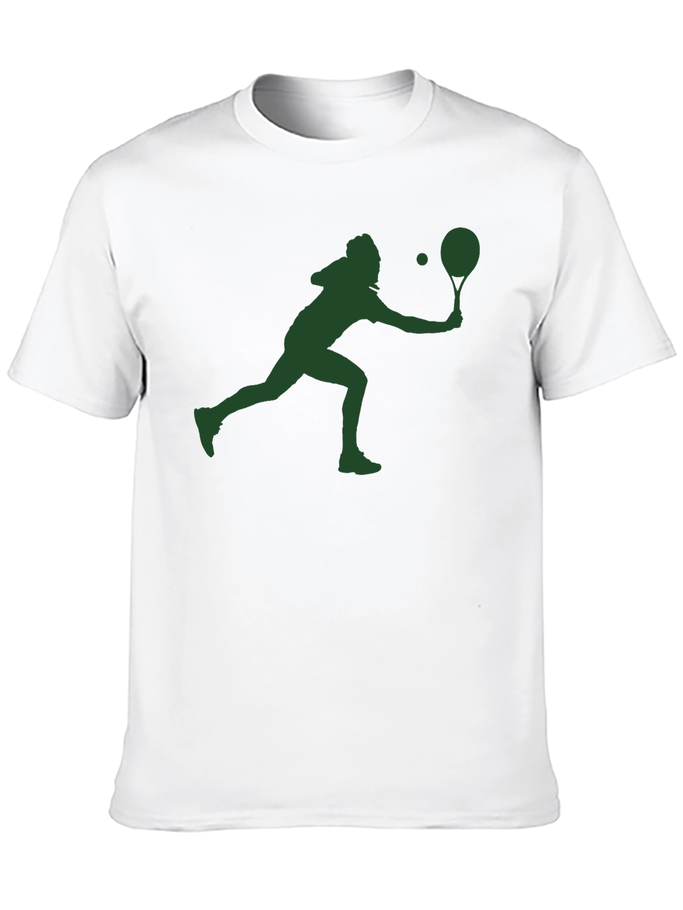 Tennis Player Silhouette T-Shirt - Black