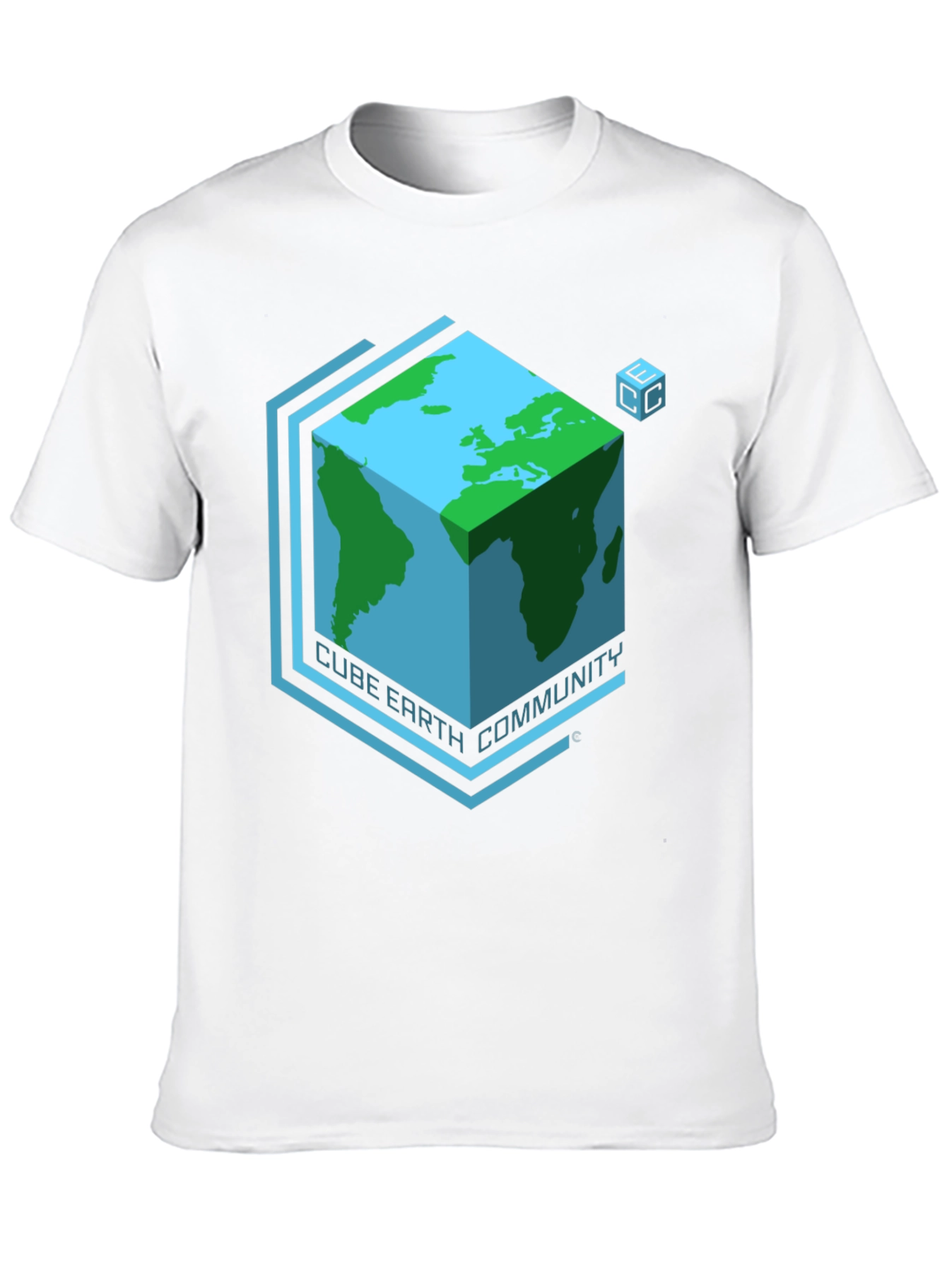Cube Earth Community Black T-Shirt