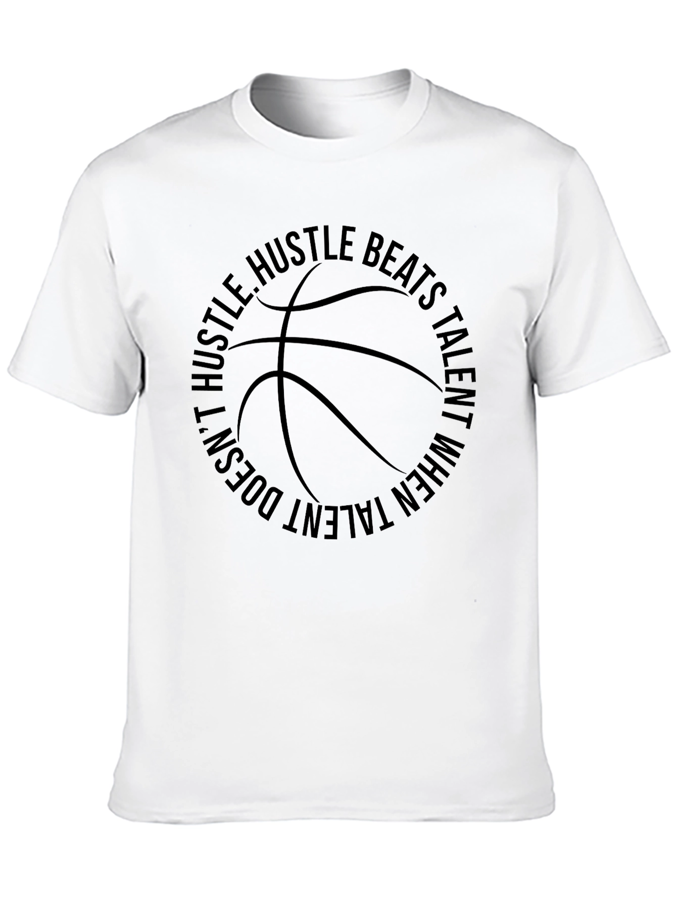 Hustle Beats Talent Black T-Shirt