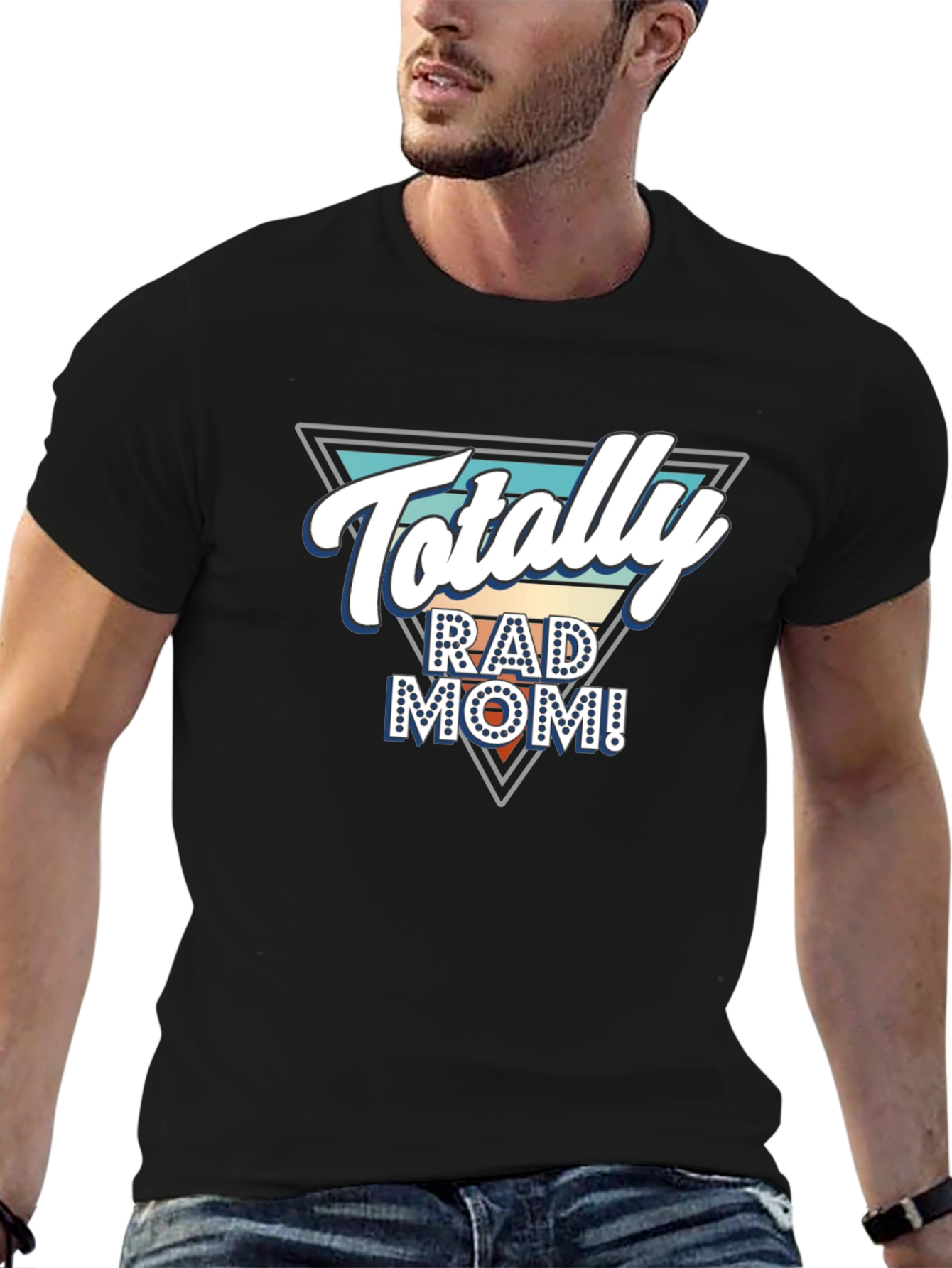 Totally Rad Mom Graphic Tee - Black