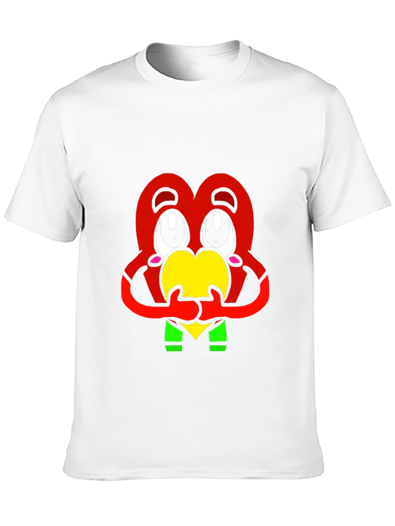 Heart Character Graphic Tee - Black