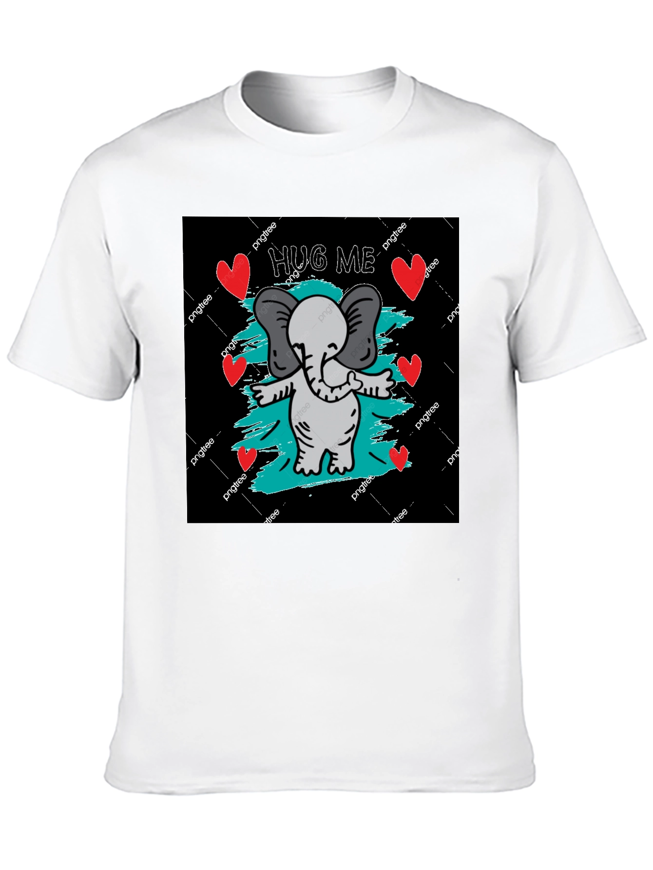 Cute Elephant Hug Me Graphic Tee