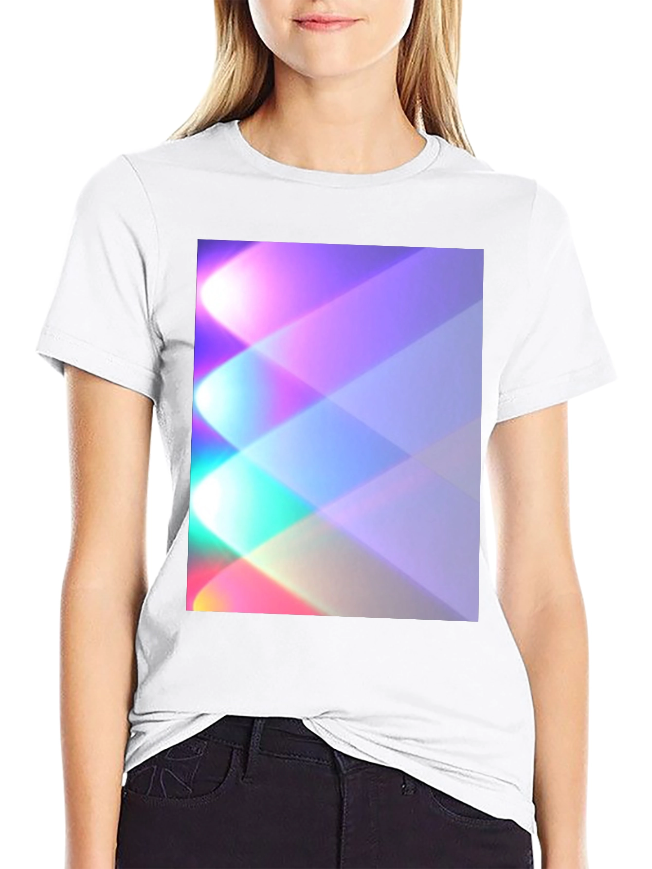Abstract Prism Graphic Tee - Modern Style
