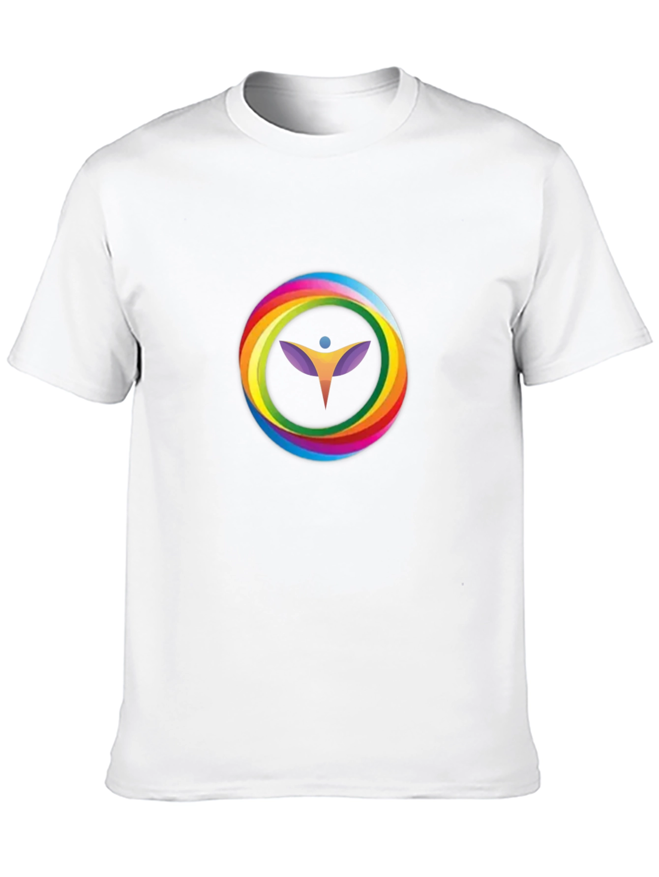 Rainbow Circle Graphic Black T-Shirt