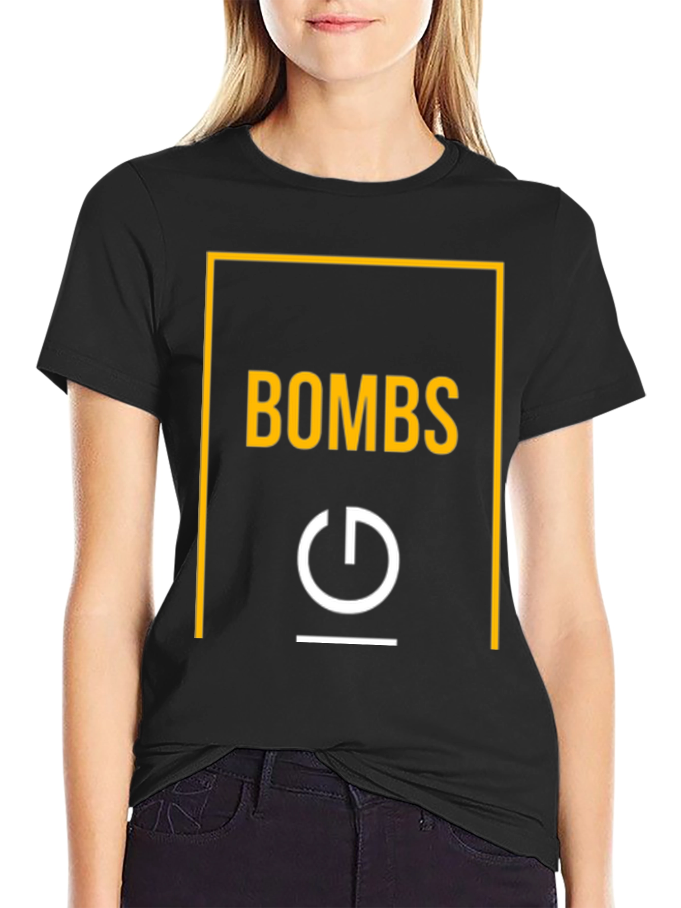 Bombs Graphic Tee - Trendy Power Button Design