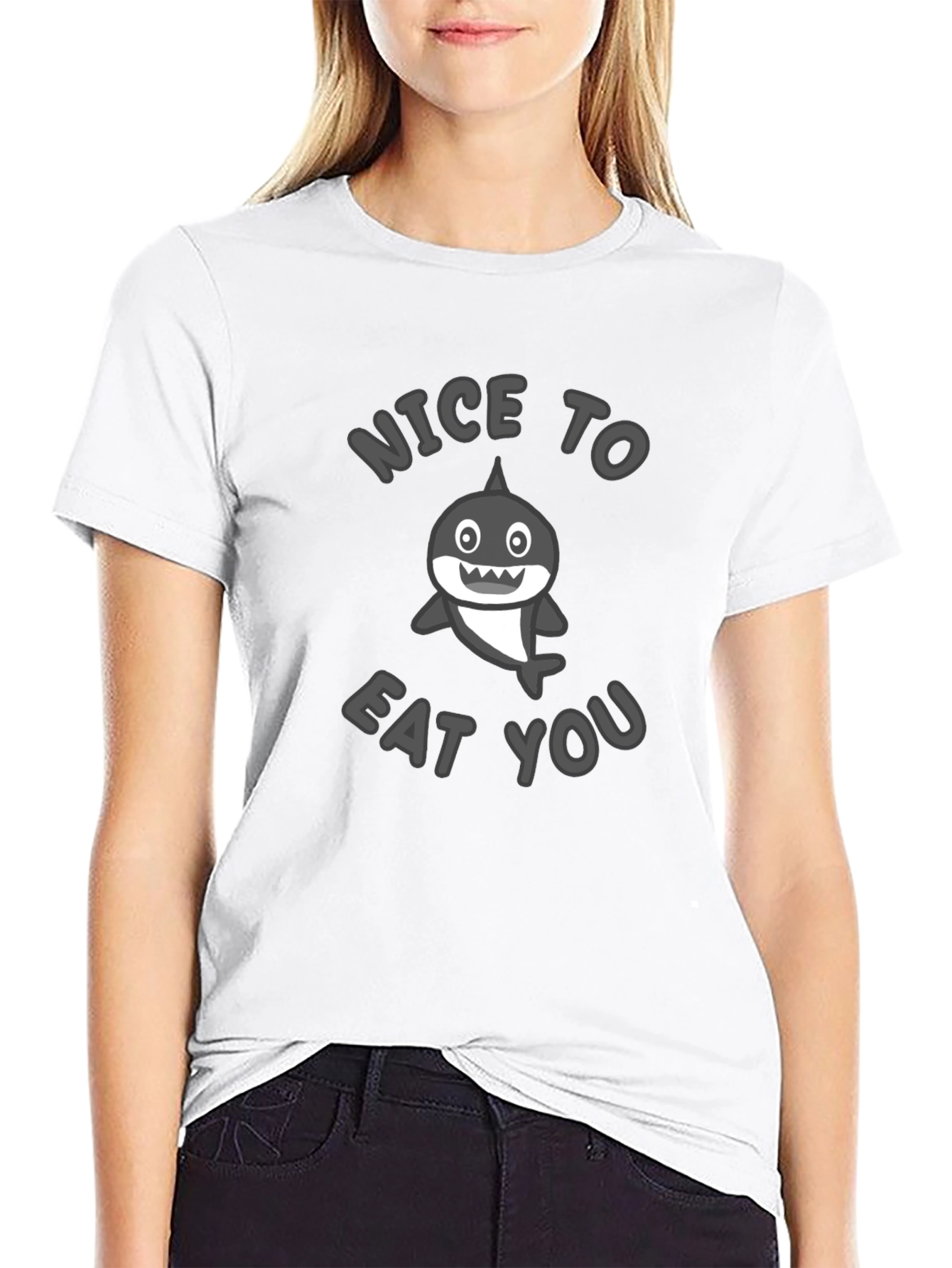 Nice to Eat You Shark Graphic T-Shirt