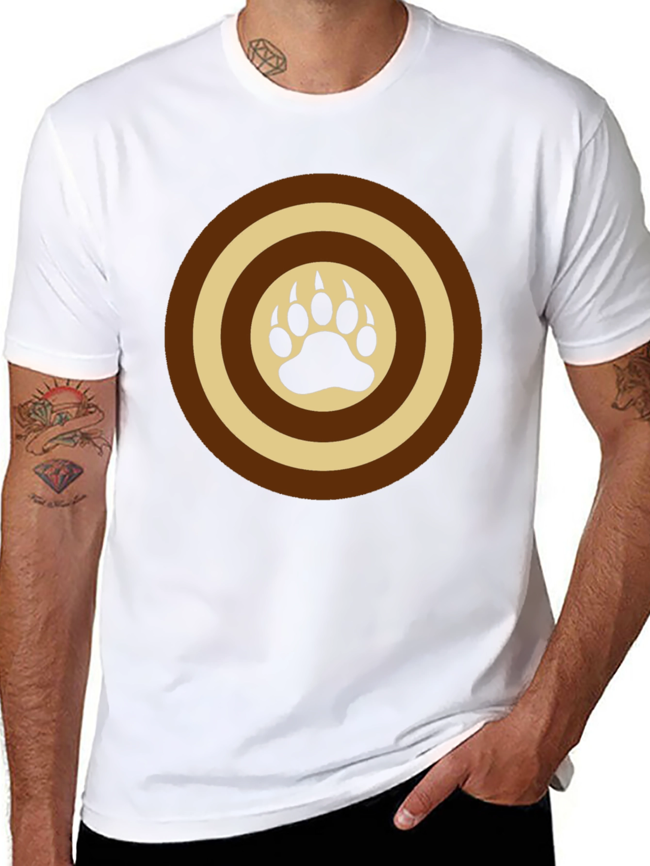 Bear Paw Target Graphic Tee - Black