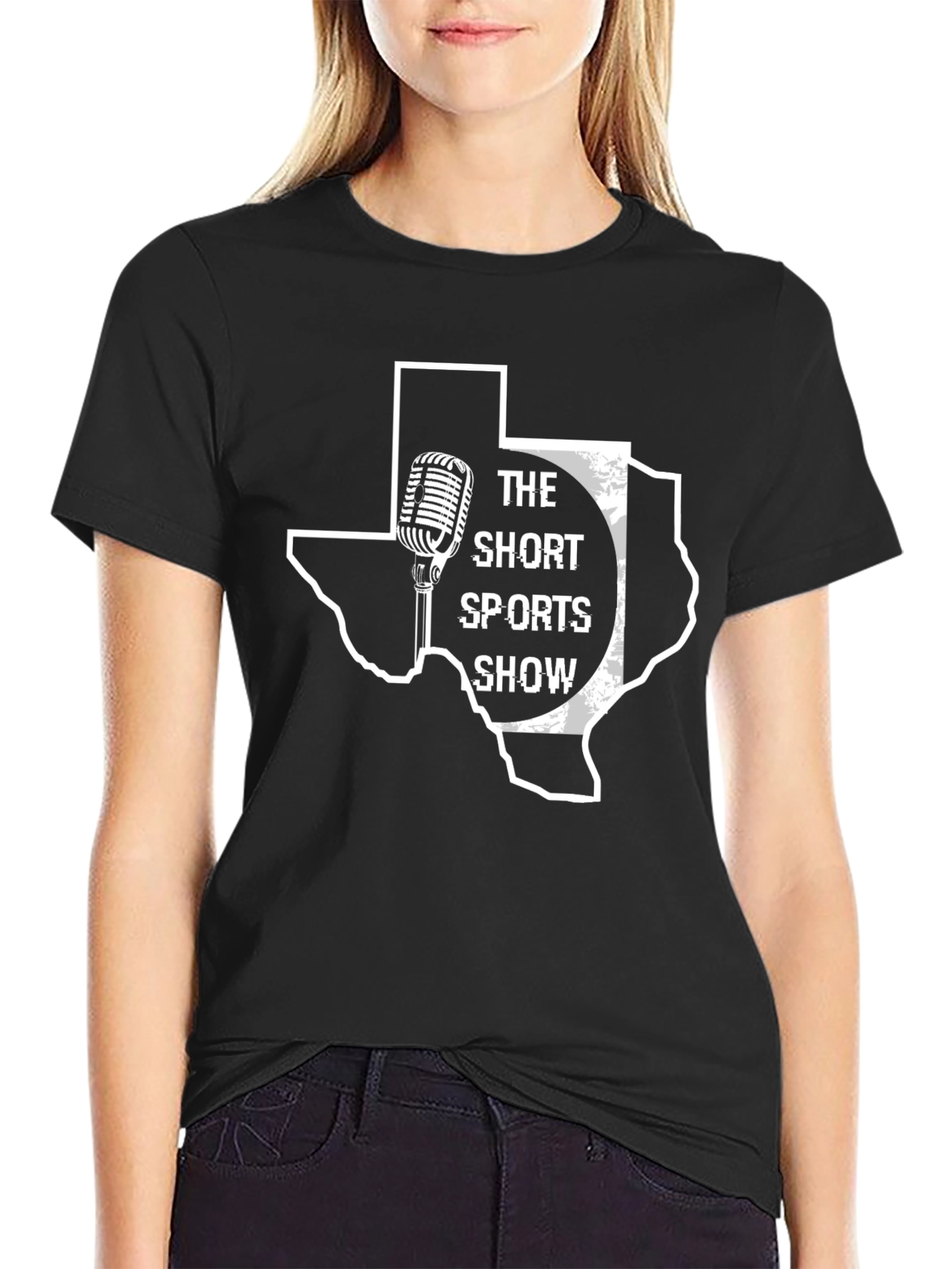 The Short Sports Show Black Graphic Tee