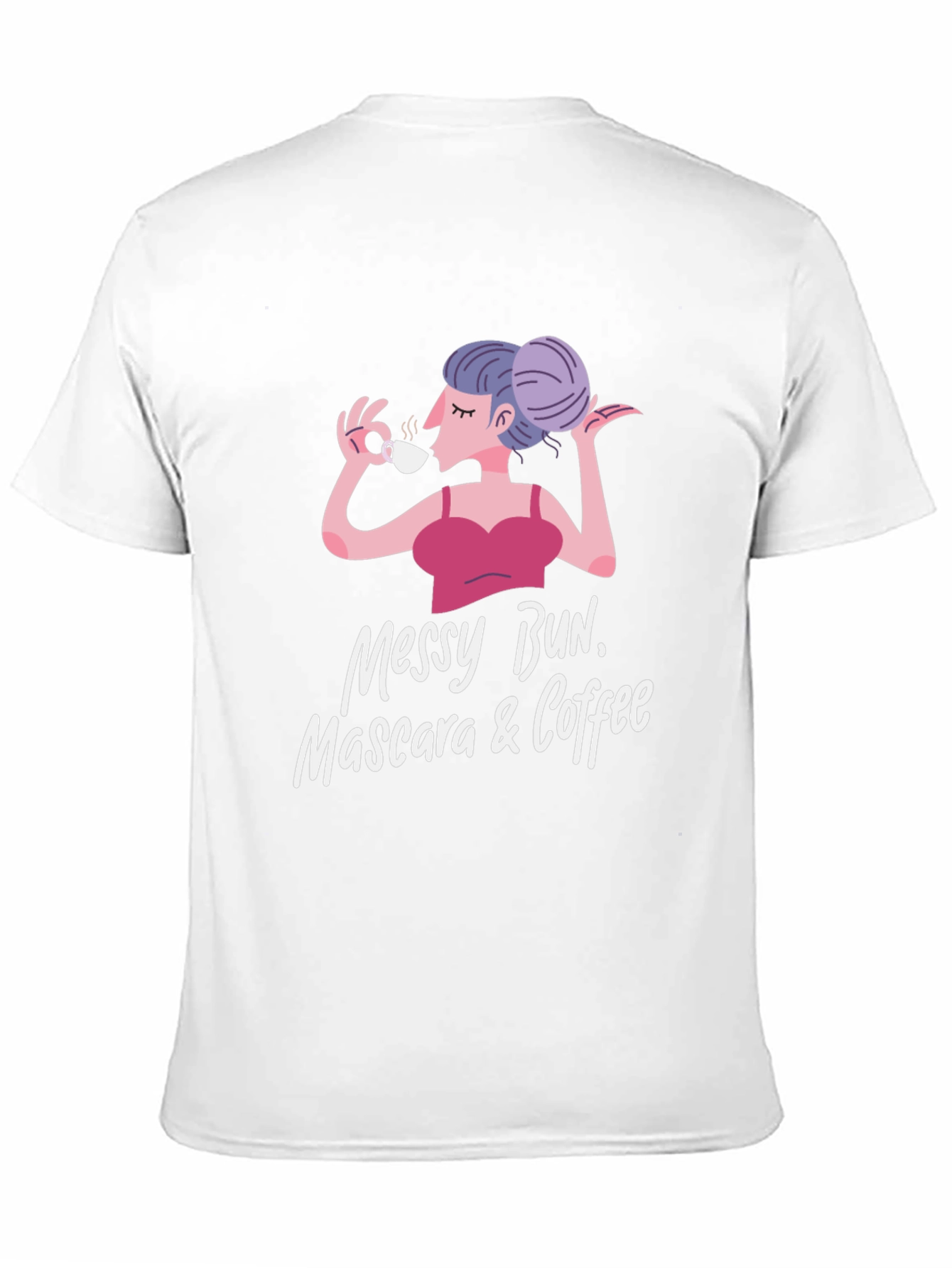 Messy Bun Mascara & Coffee Graphic Tee