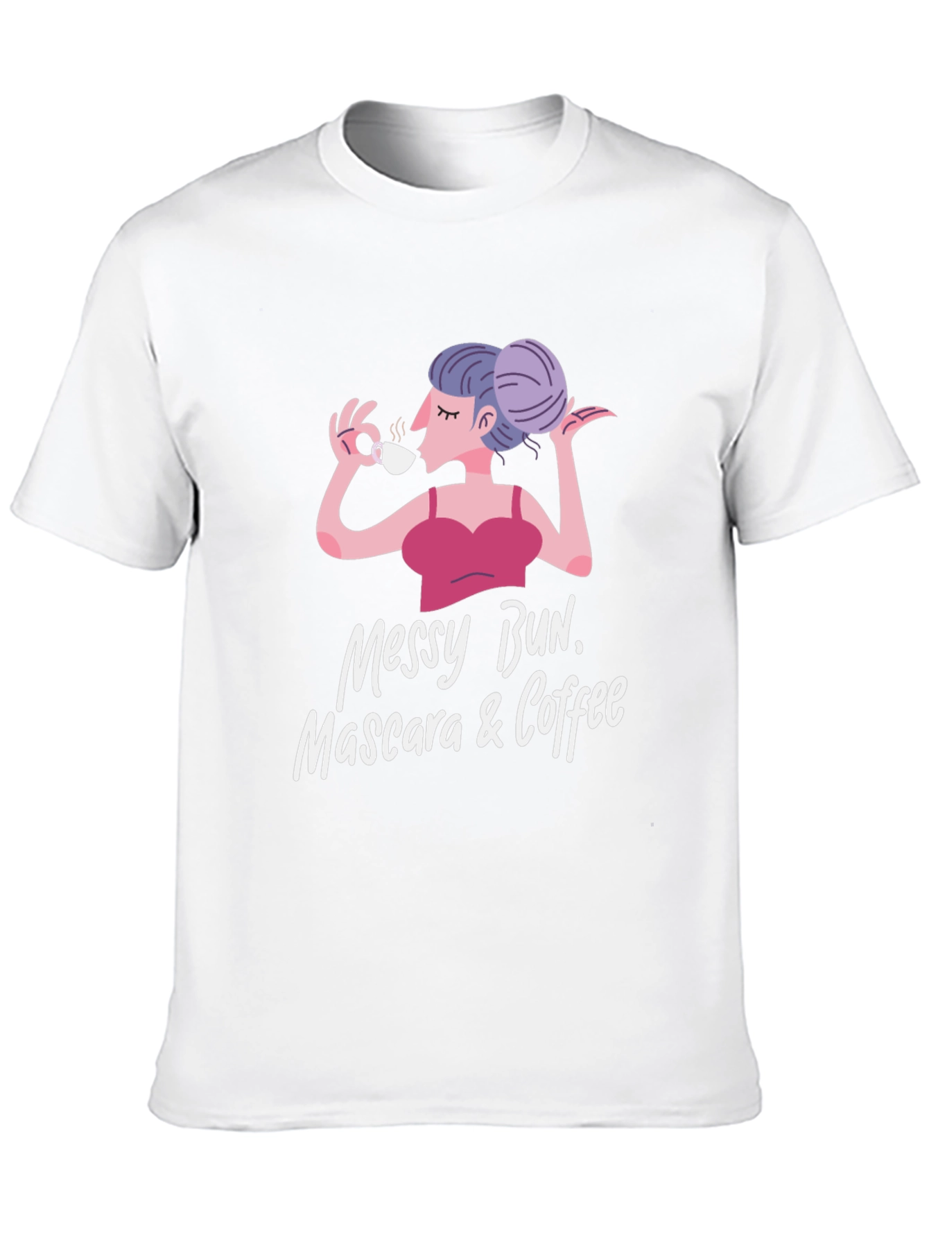 Messy Bun Mascara & Coffee Graphic Tee