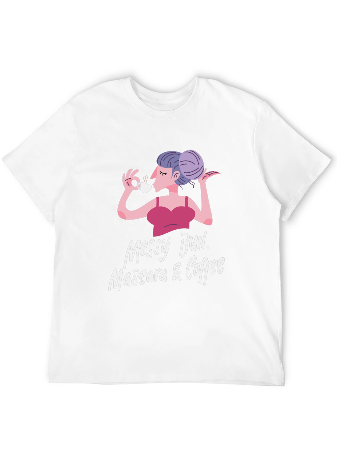 Messy Bun Mascara & Coffee Graphic Tee