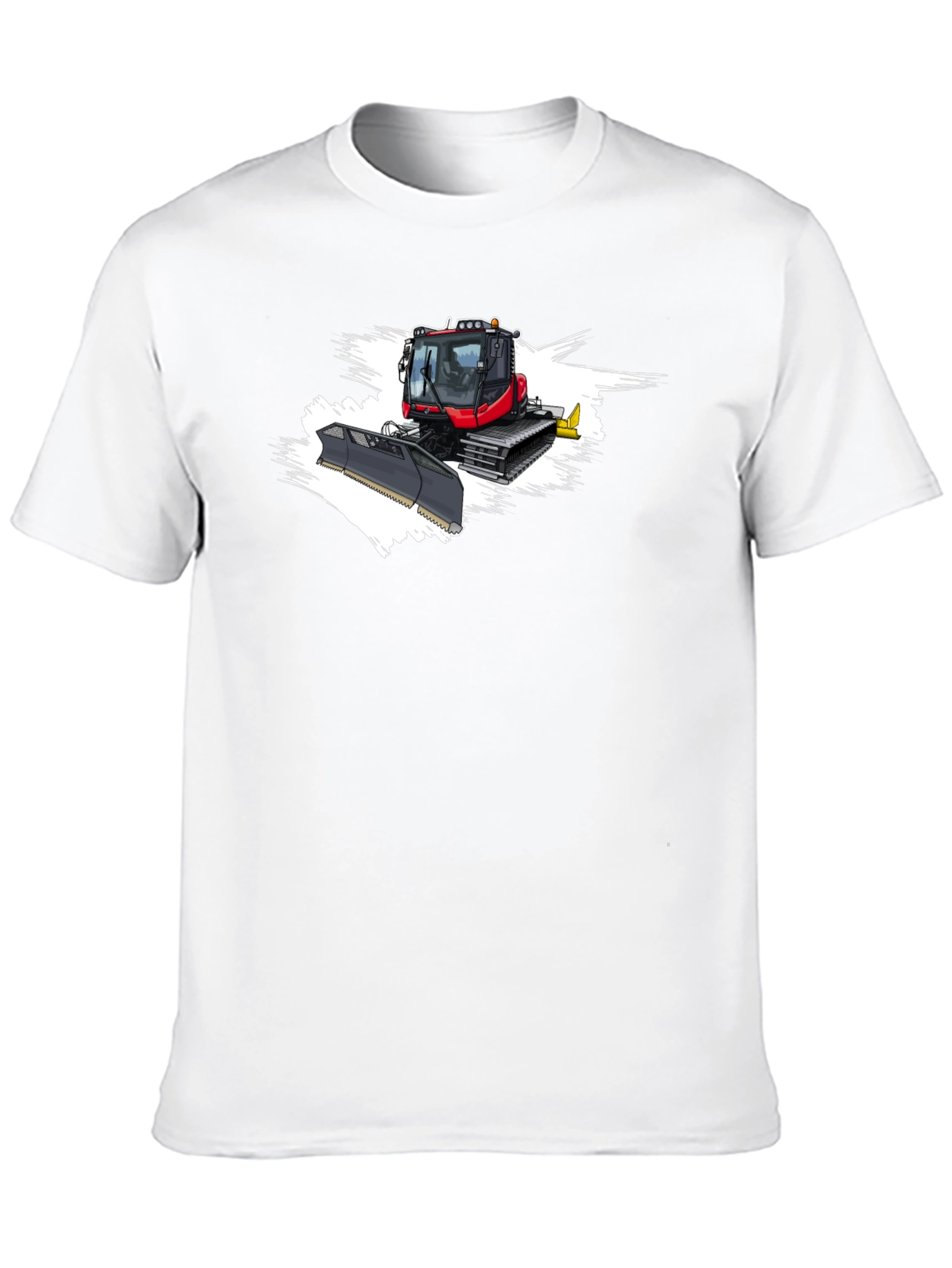 Snow Groomer Graphic Tee - Black Cotton Shirt
