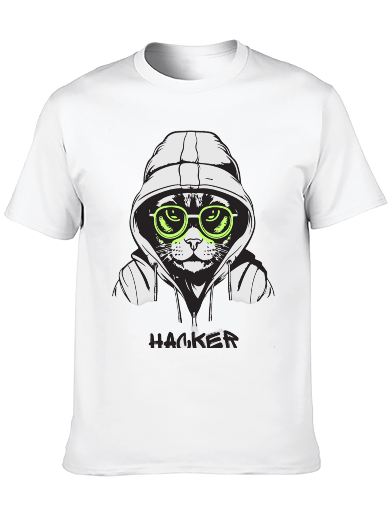 Hacker Cat T-Shirt - Cool Graphic Tee