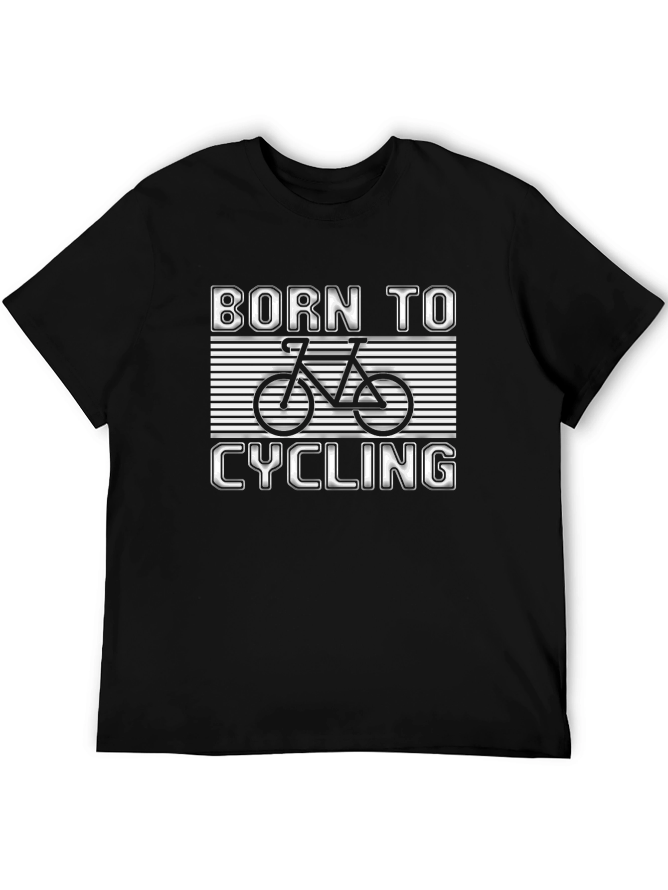 Born to Cycling Black Graphic Tee