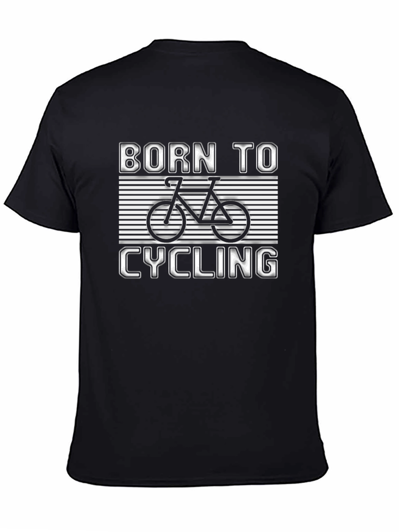 Born to Cycling Black Graphic Tee