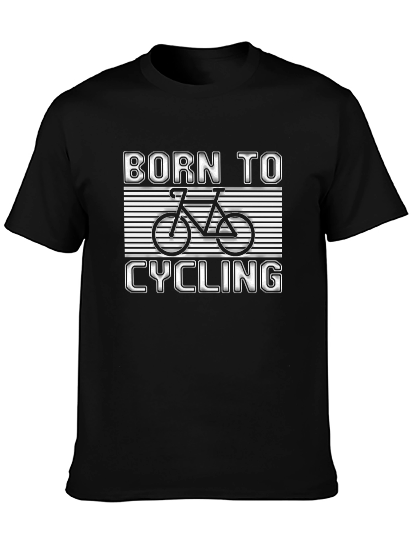 Born to Cycling Black Graphic Tee