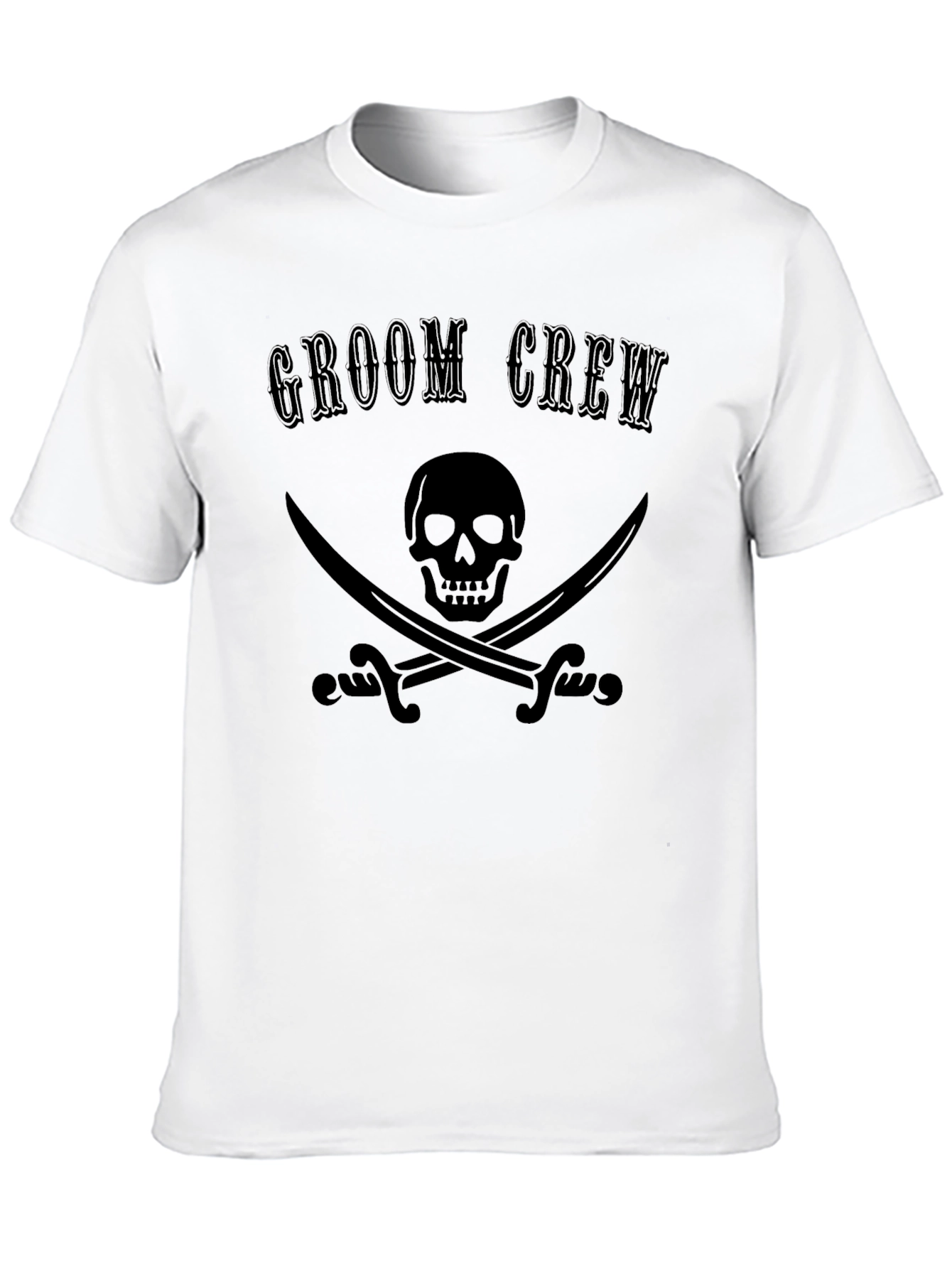 Groom Crew Pirate Skull T-Shirt