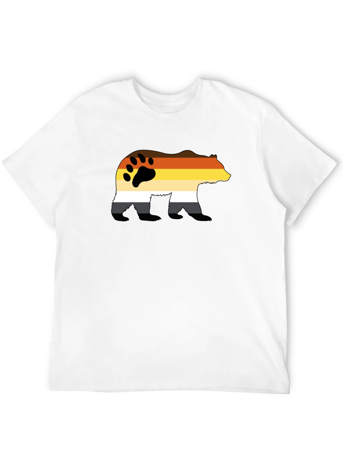 Bear Pride Graphic T-Shirt - Black Crew Neck Tee