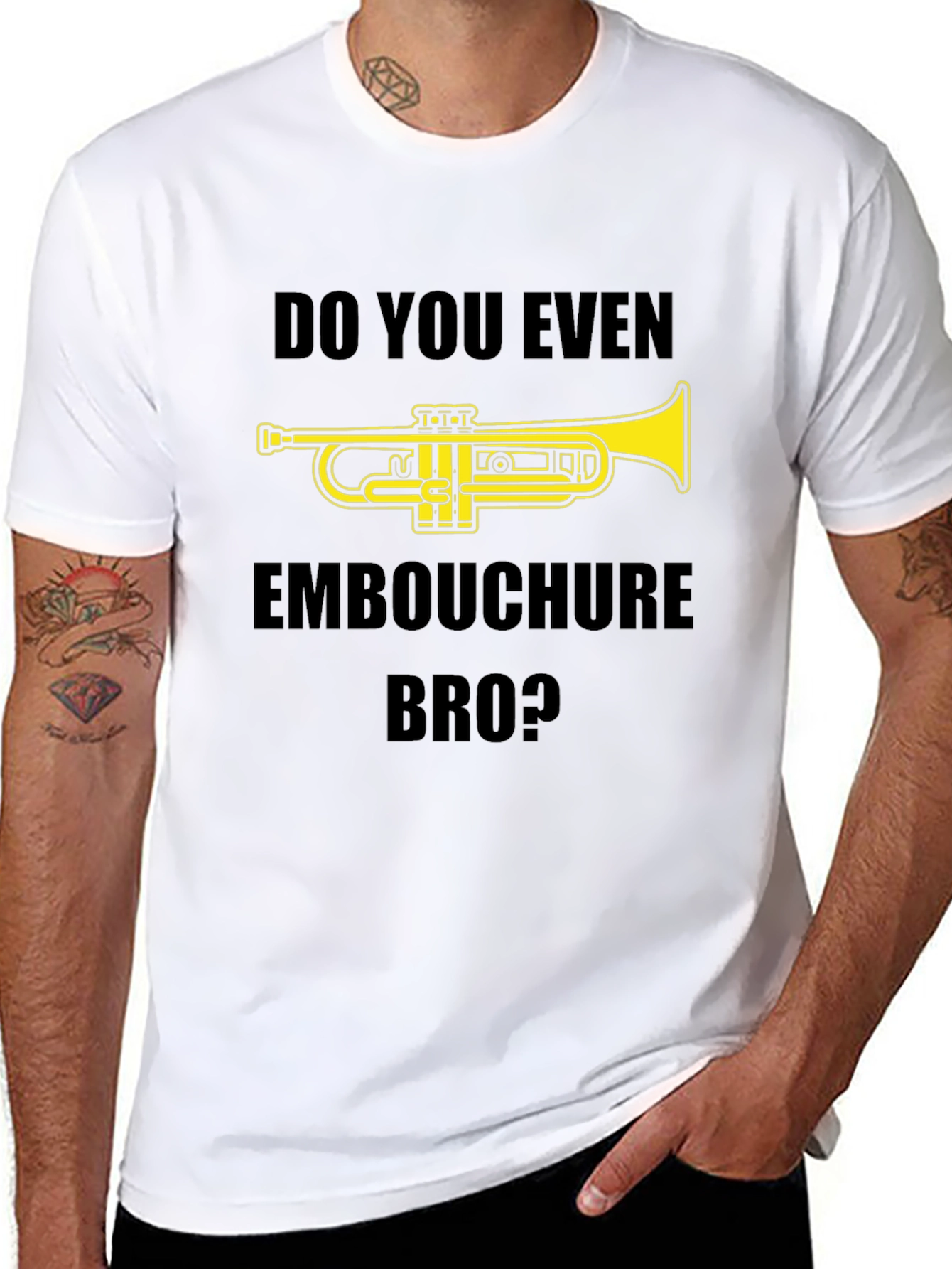 Do You Even Embouchure Bro? Funny Trumpet Player T-Shirt