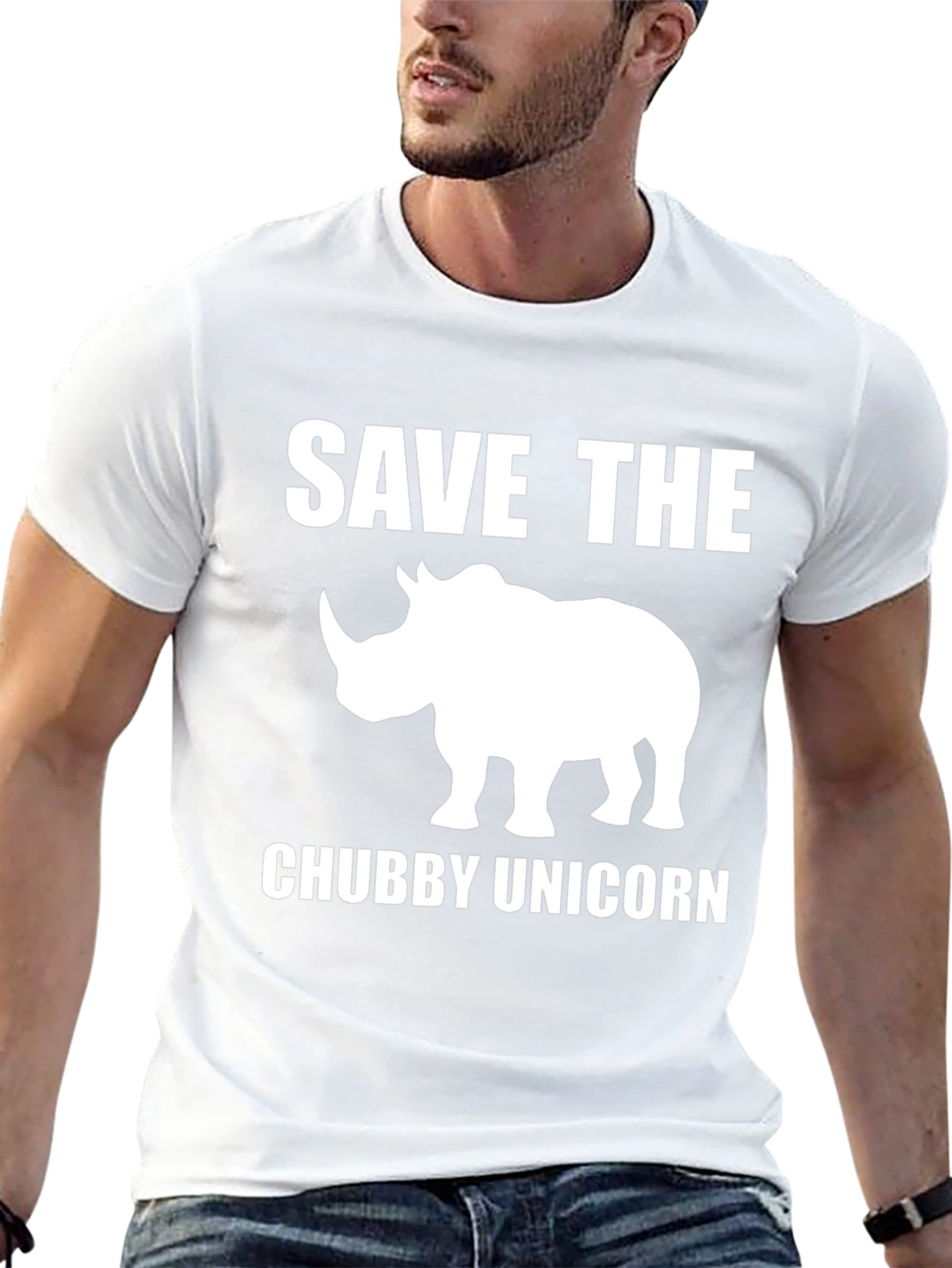 Save the Chubby Unicorn Rhino T-Shirt