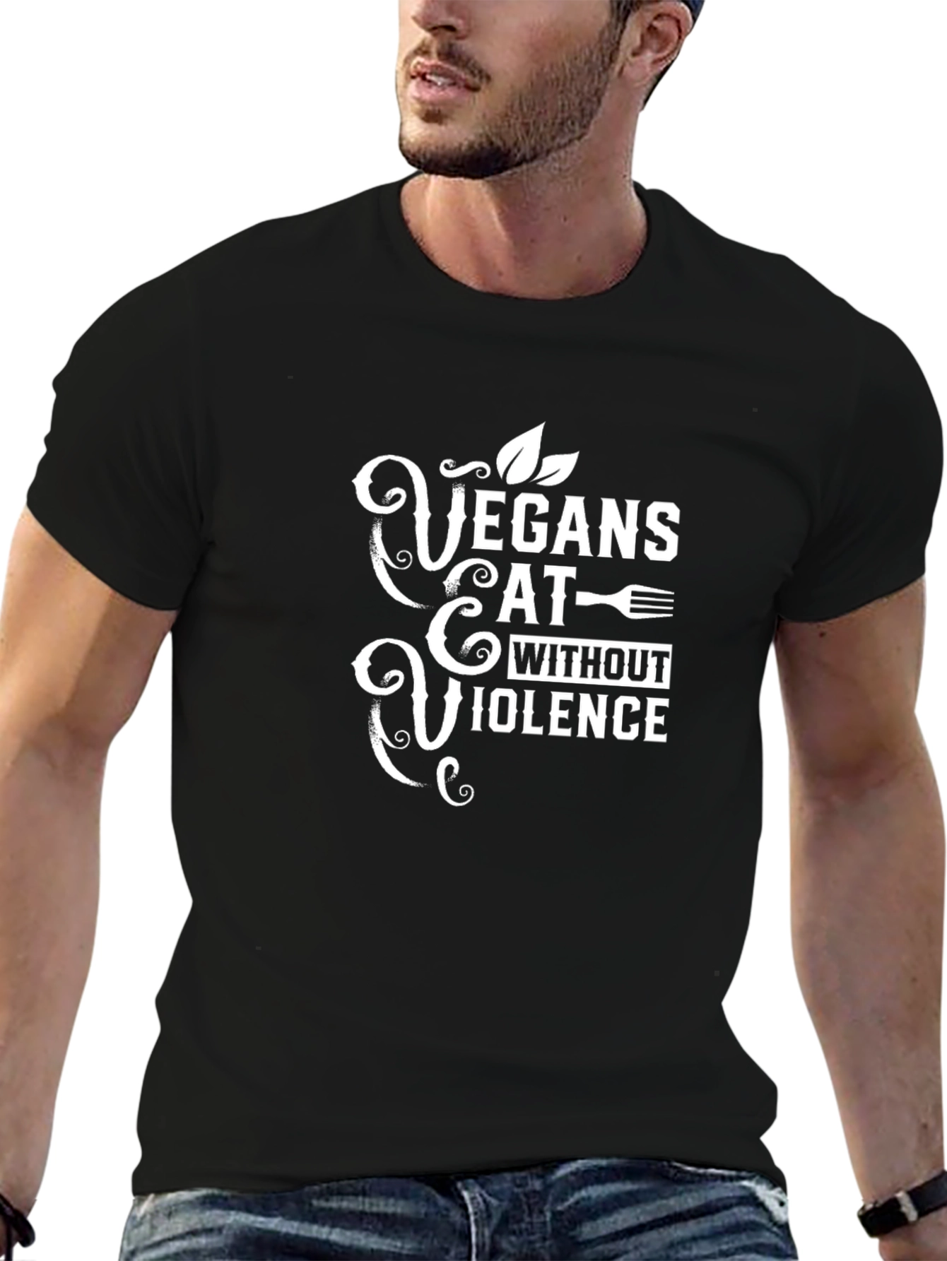 Vegans Eat Without Violence Graphic Tee