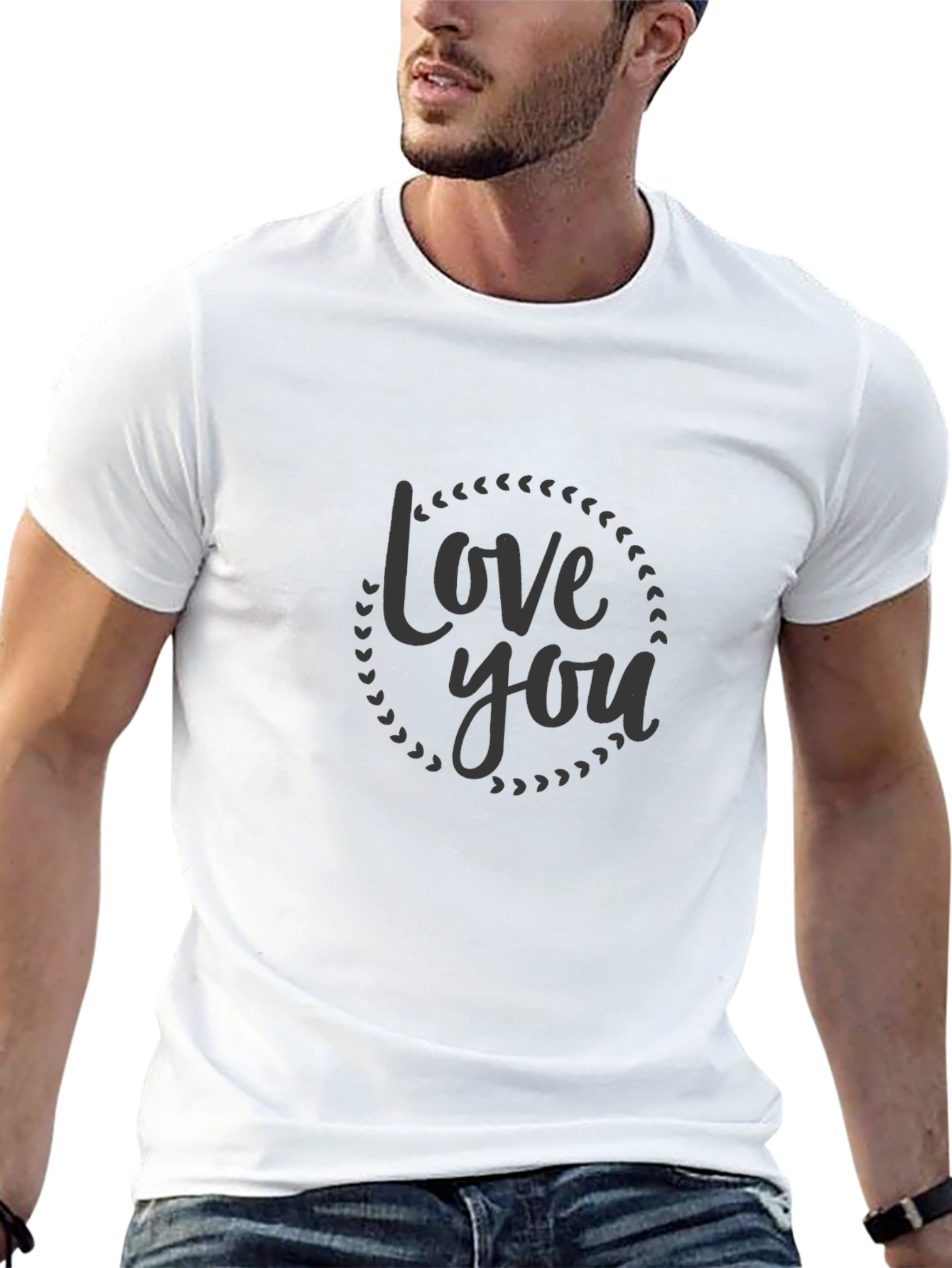 Love You Graphic T-Shirt - Black