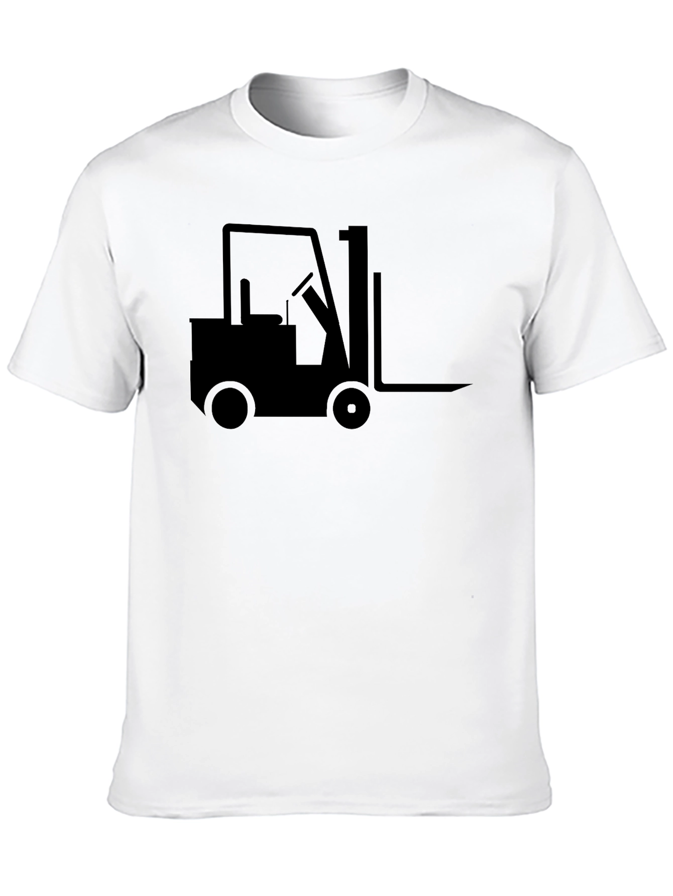 Forklift Graphic Tee - Black Crew Neck T-Shirt