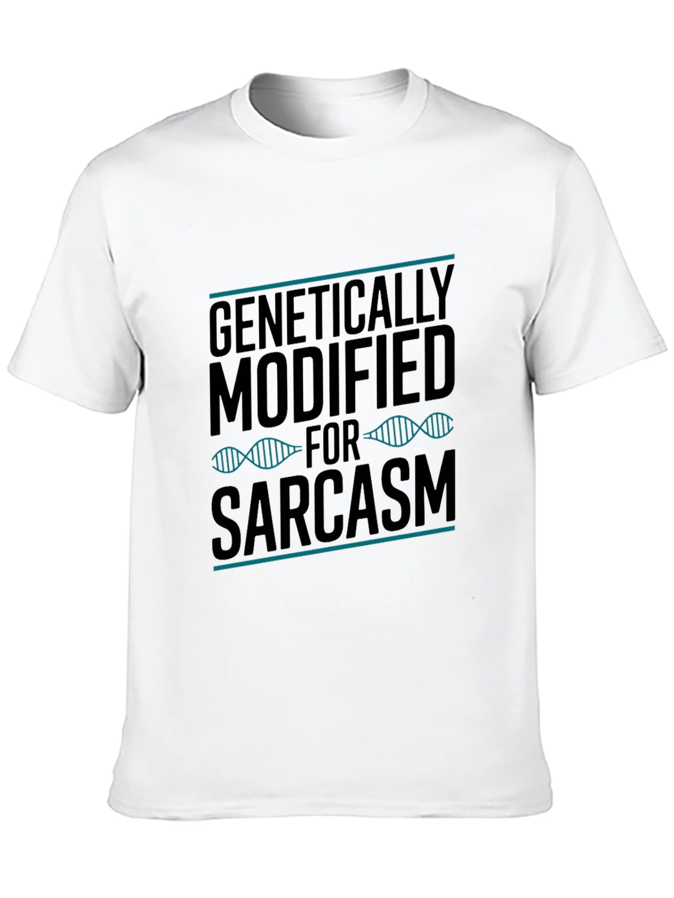 Genetically Modified For Sarcasm Black T-Shirt