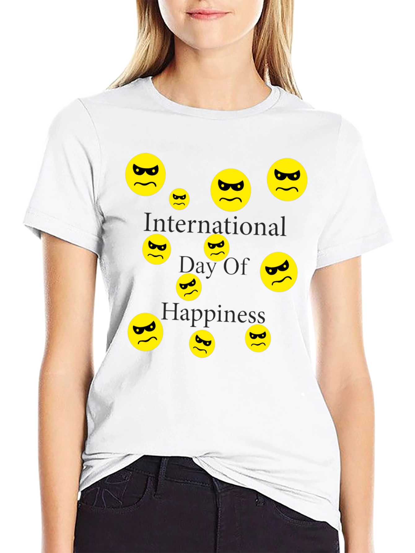 Angry Emoji Graphic Print Mens T-Shirt