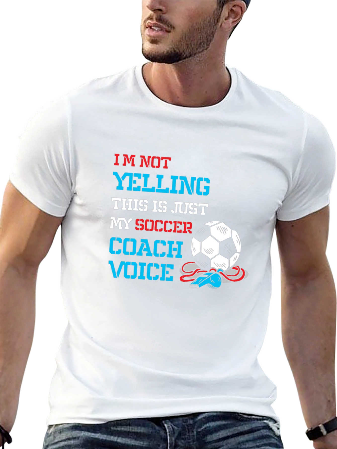 Soccer Coach Voice T-Shirt - Novelty Graphic Tee