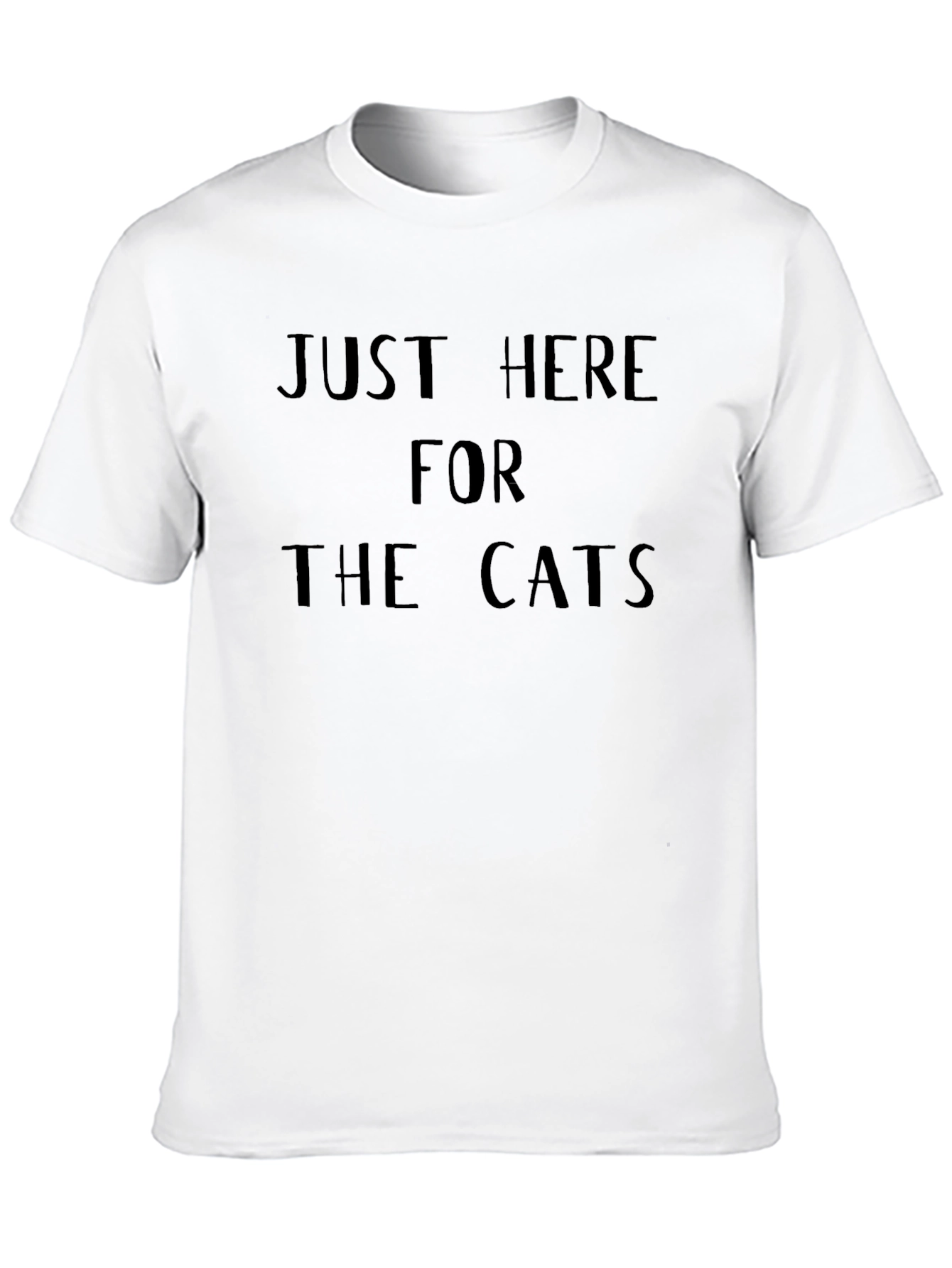 Just Here For The Cats Black Graphic Tee