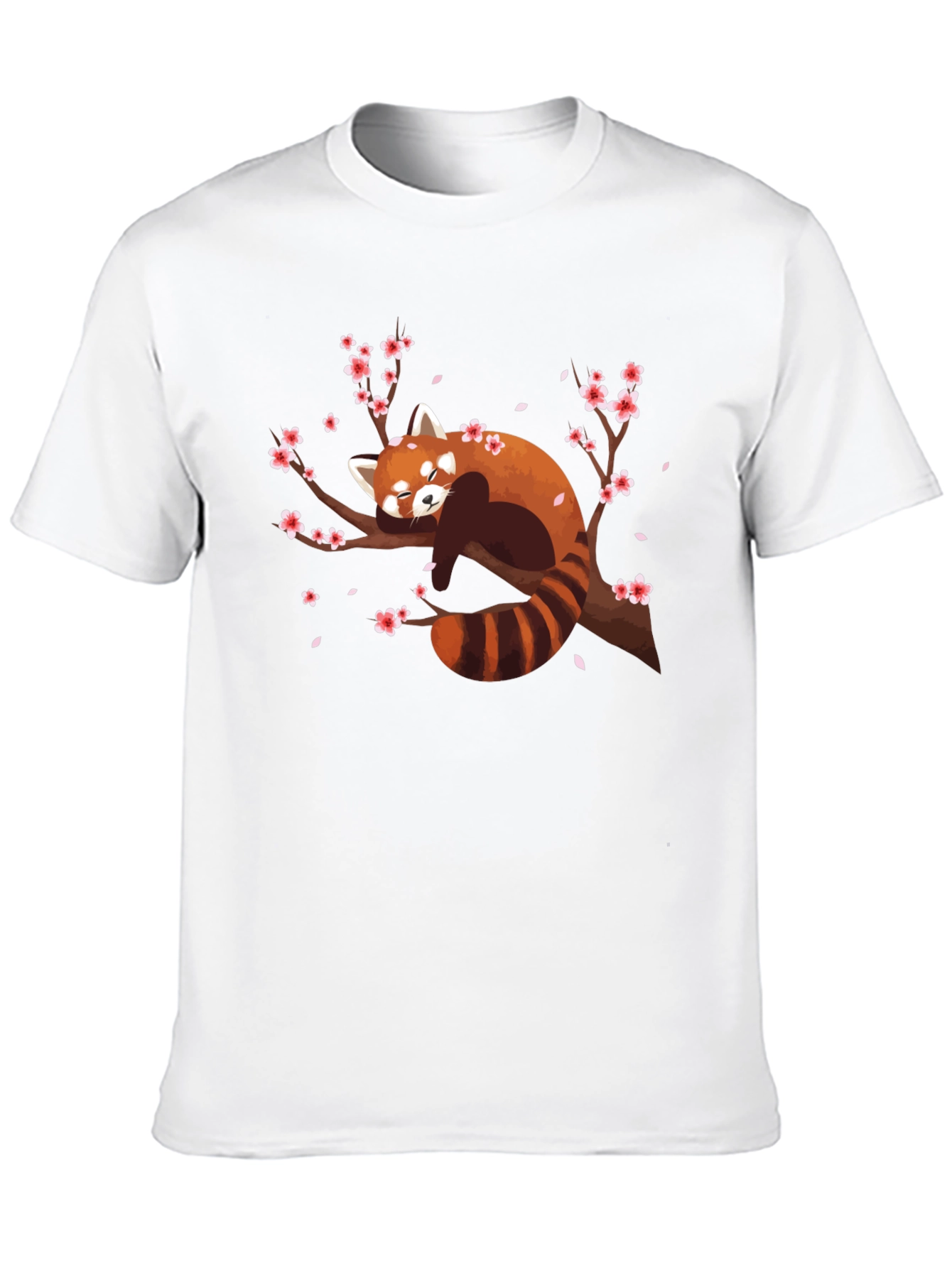 Red Panda on Branch Graphic T-Shirt