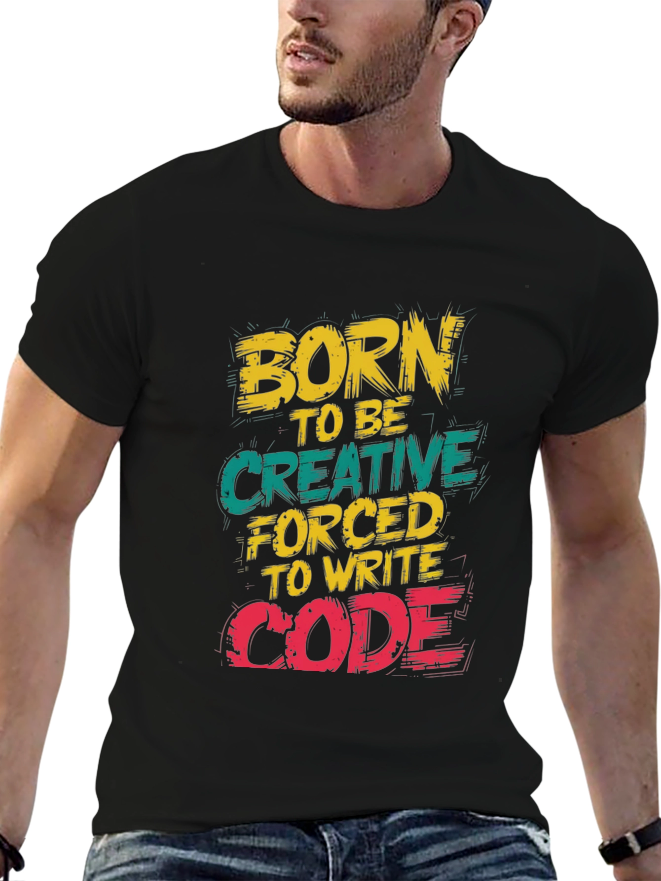Born to be Creative Black Graphic Tee