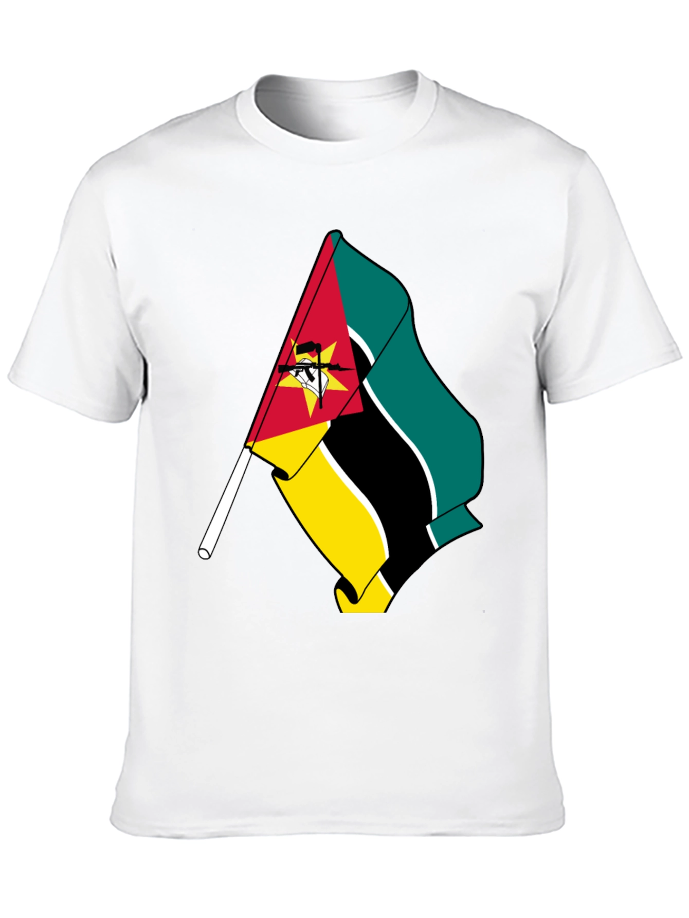 Mozambique Flag Graphic Tee - Black T-Shirt
