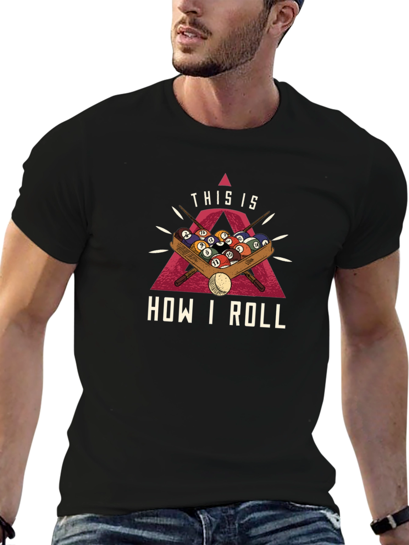 This is How I Roll Billiards T-Shirt - Black