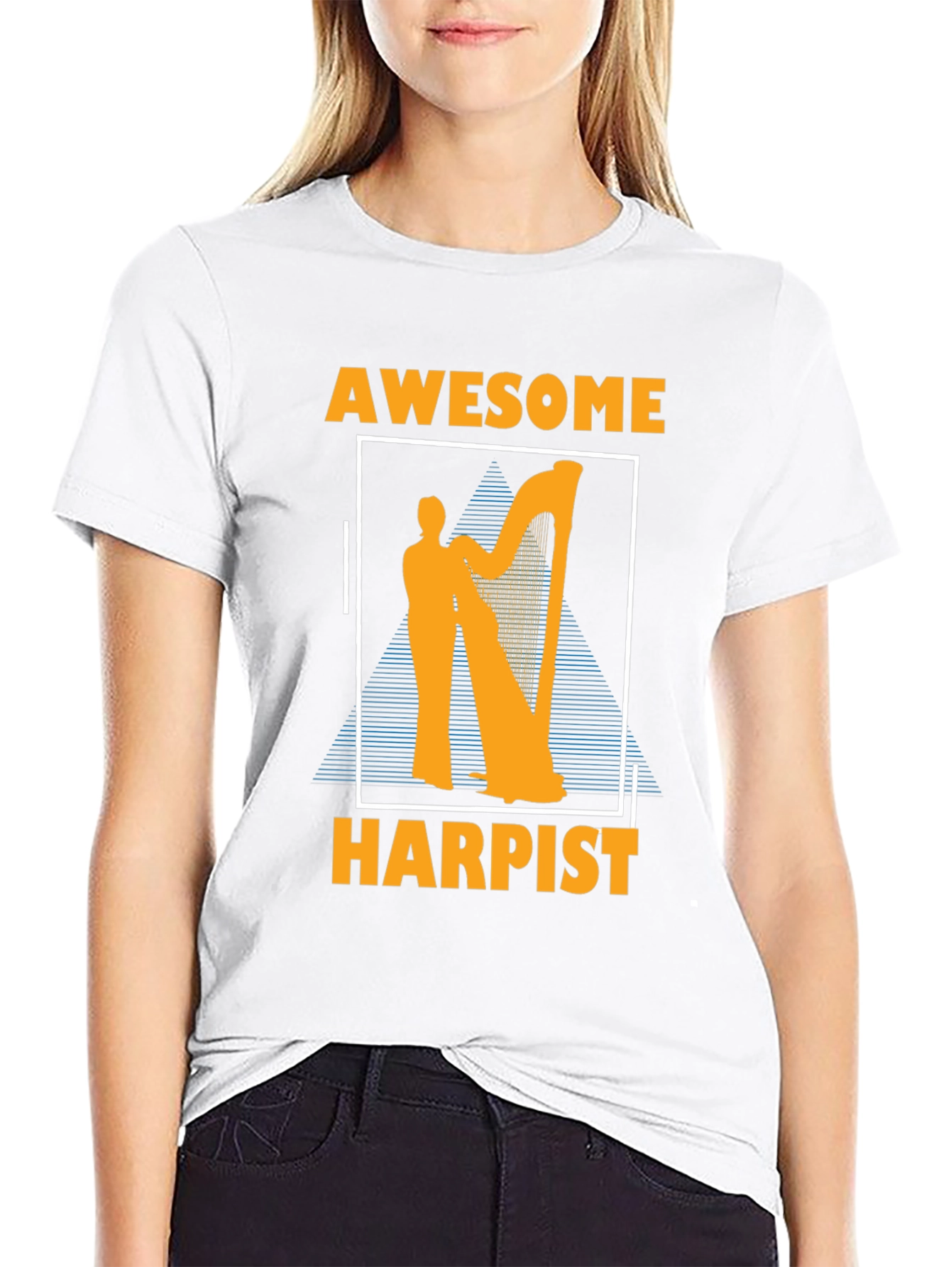 Awesome Harpist Graphic T-Shirt Musician Tee