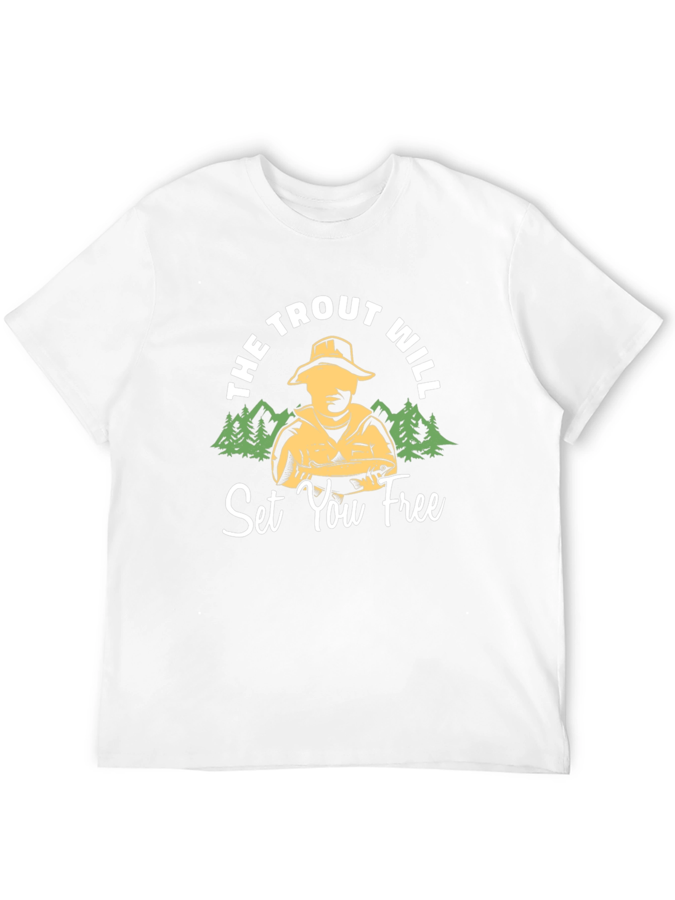 The Trout Will Set You Free Black T-Shirt