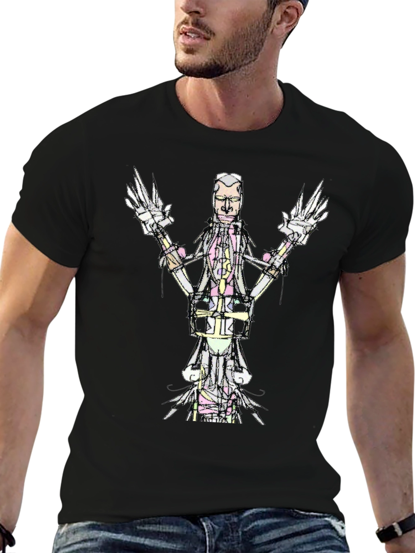 Abstract Graphic Print Tee - Modern Art T-Shirt