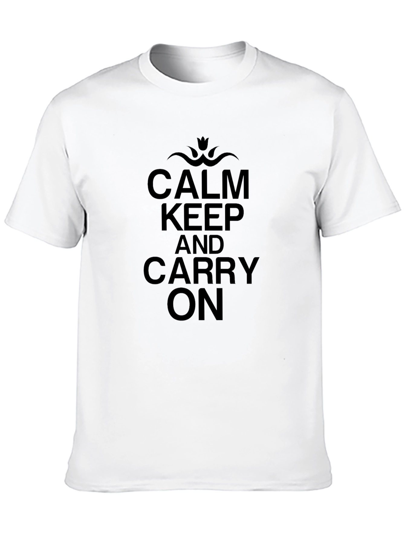 Keep Calm and Carry On Black T-Shirt