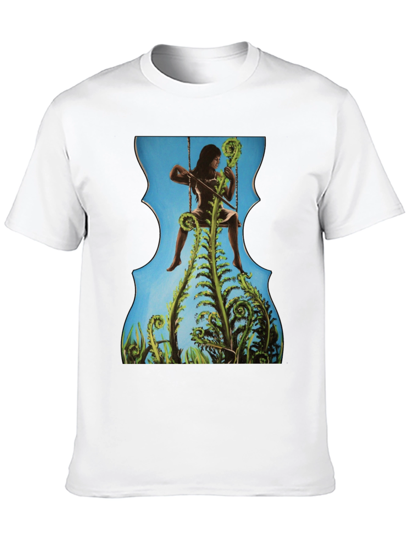 Fern Woman Graphic Tee - Unique Artistic Design