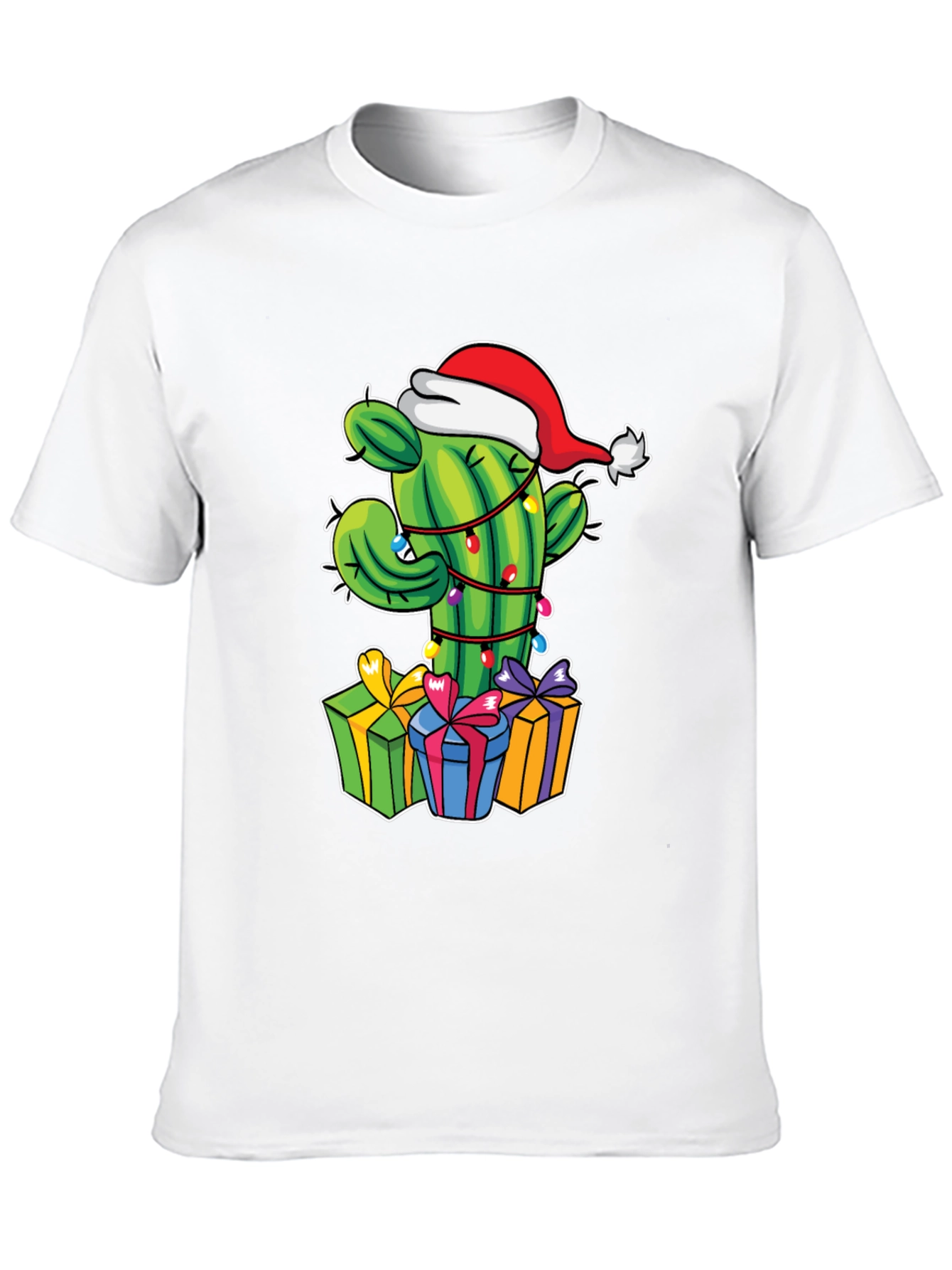 Christmas Cactus T-Shirt Festive Graphic Tee