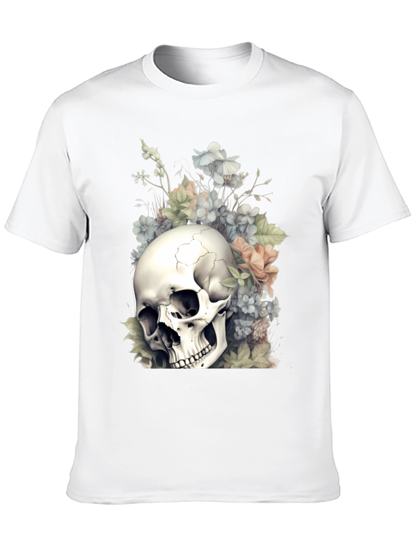 Skull & Flowers Graphic Tee