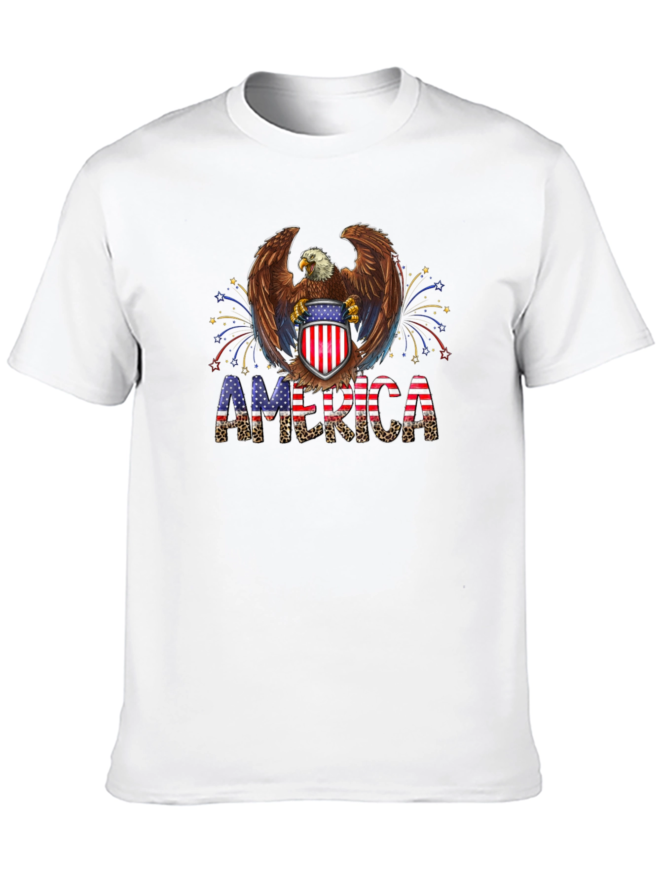 Patriotic Eagle America Graphic T-Shirt