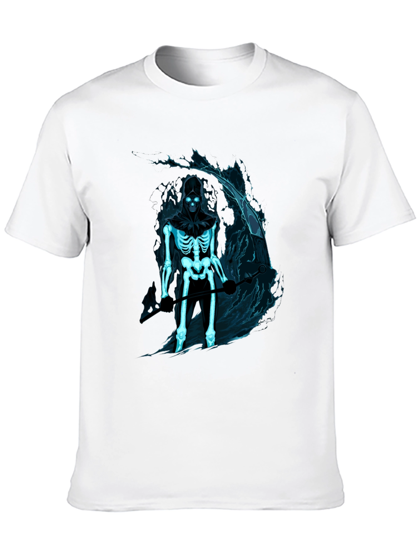 Grim Reaper Skeleton Black Graphic Tee